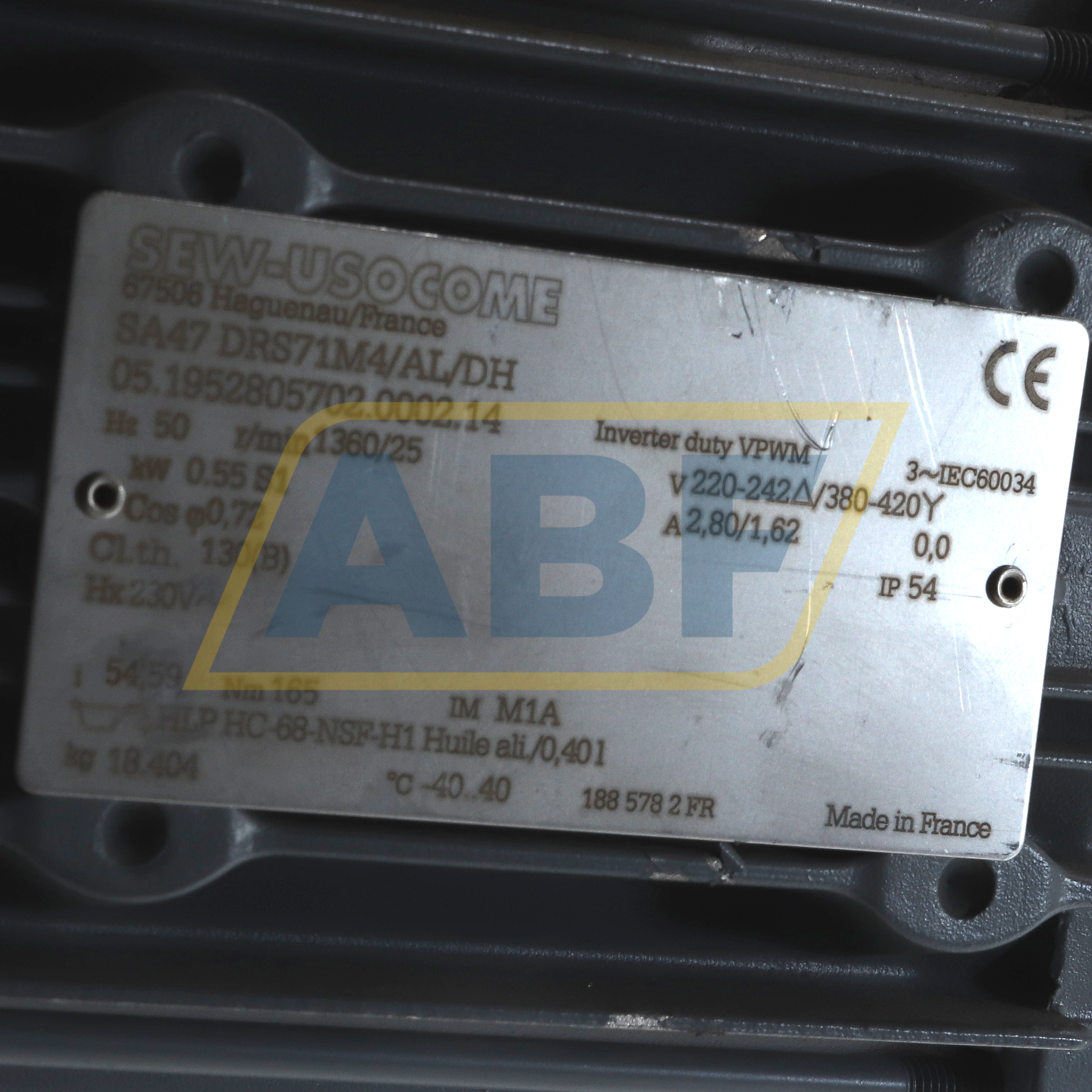 SA47/DRS71M4/AL/DH SEW-EURODRIVE