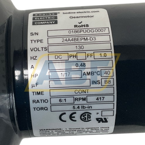 24A4BEPM-D3-I6 Bodine