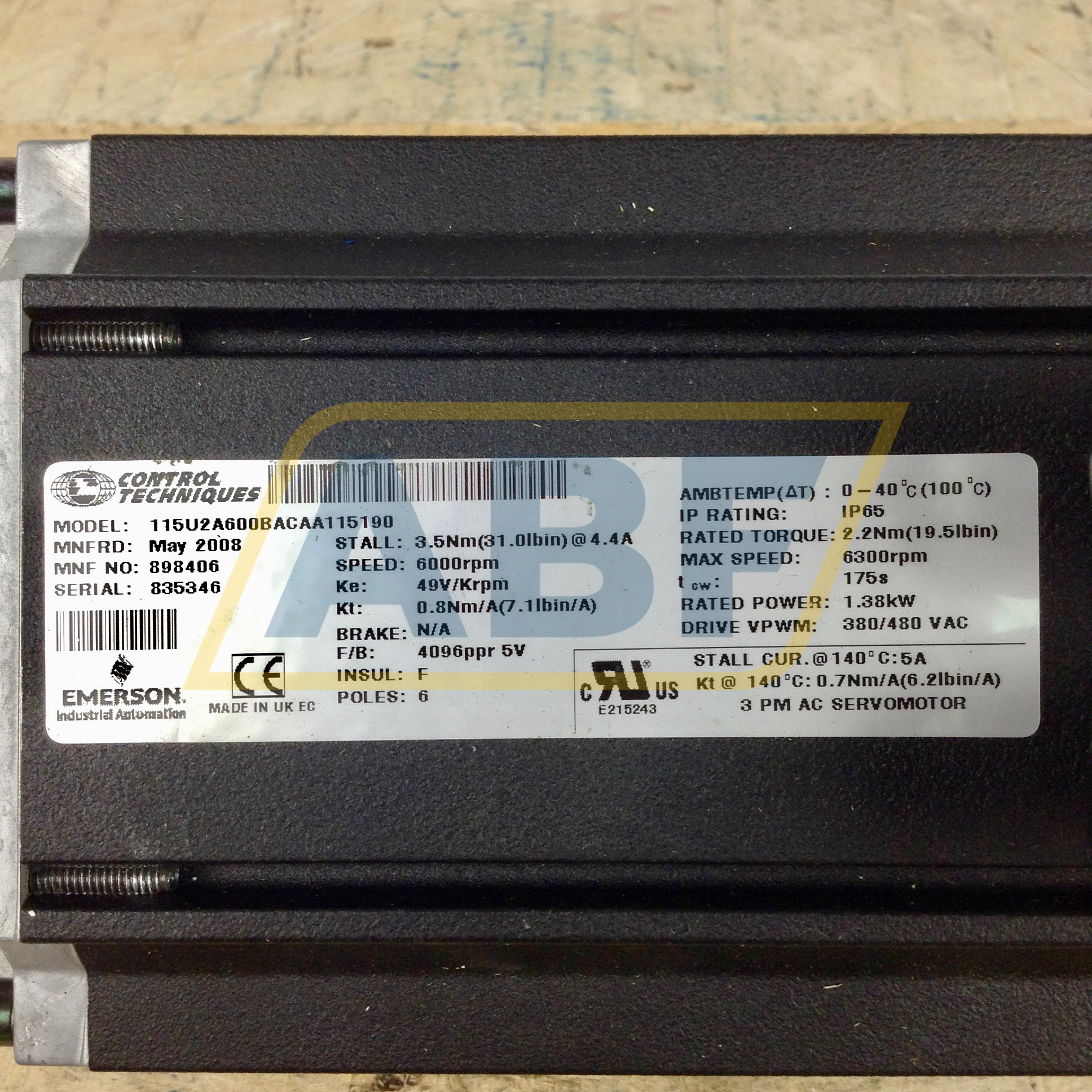 115U2A600BACAA115190 Control Techniques