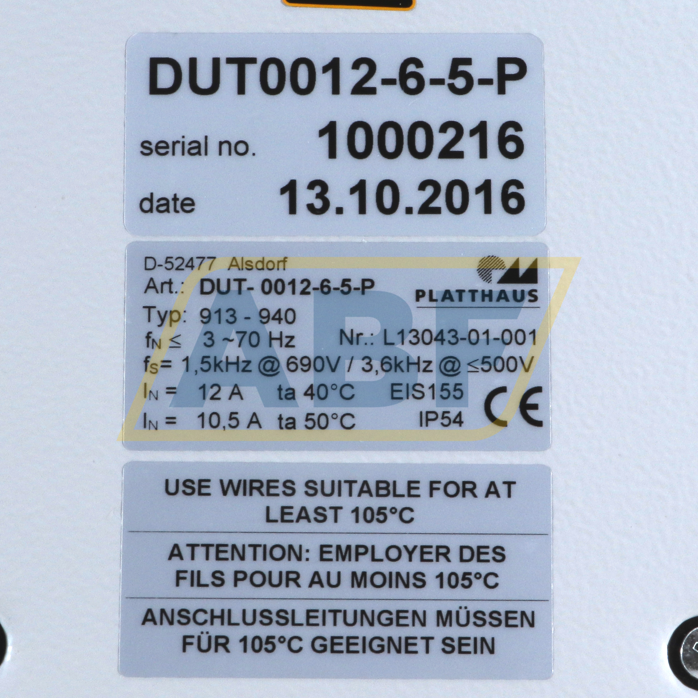 DUT-0012-6-5-P Platthaus