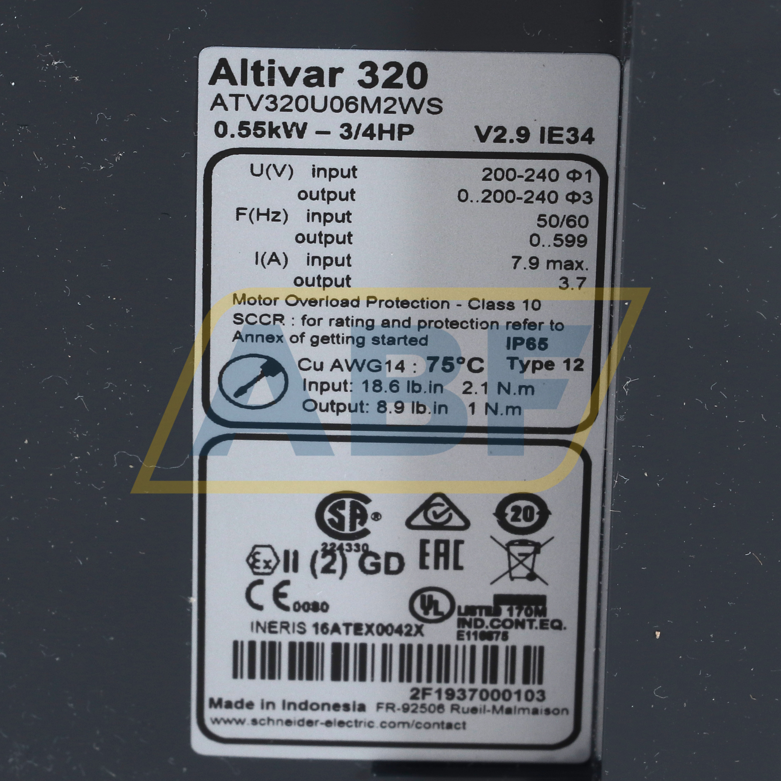 ATV320U06M2WS Schneider Electric