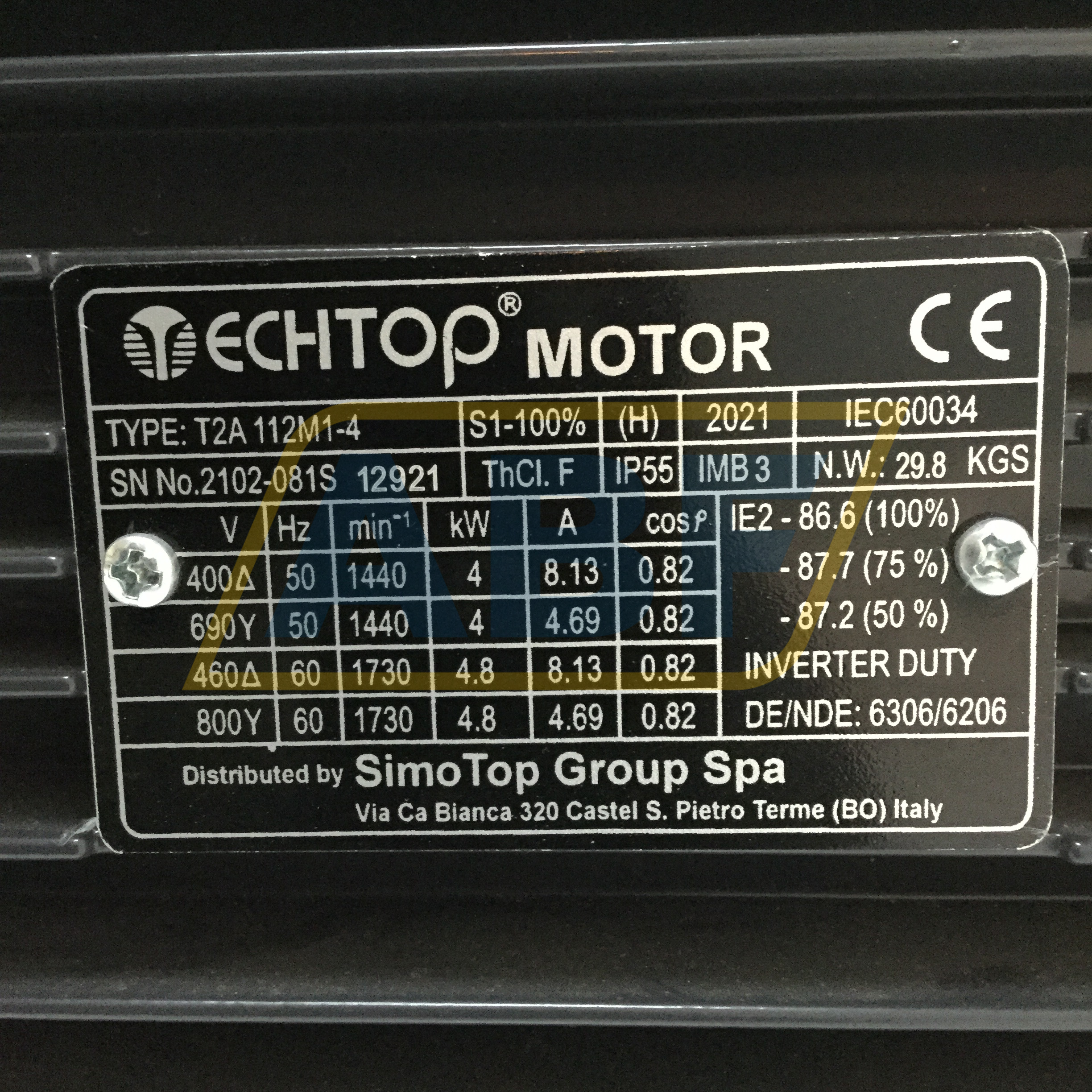 T2A112M1-4-B3 TechTop Motor