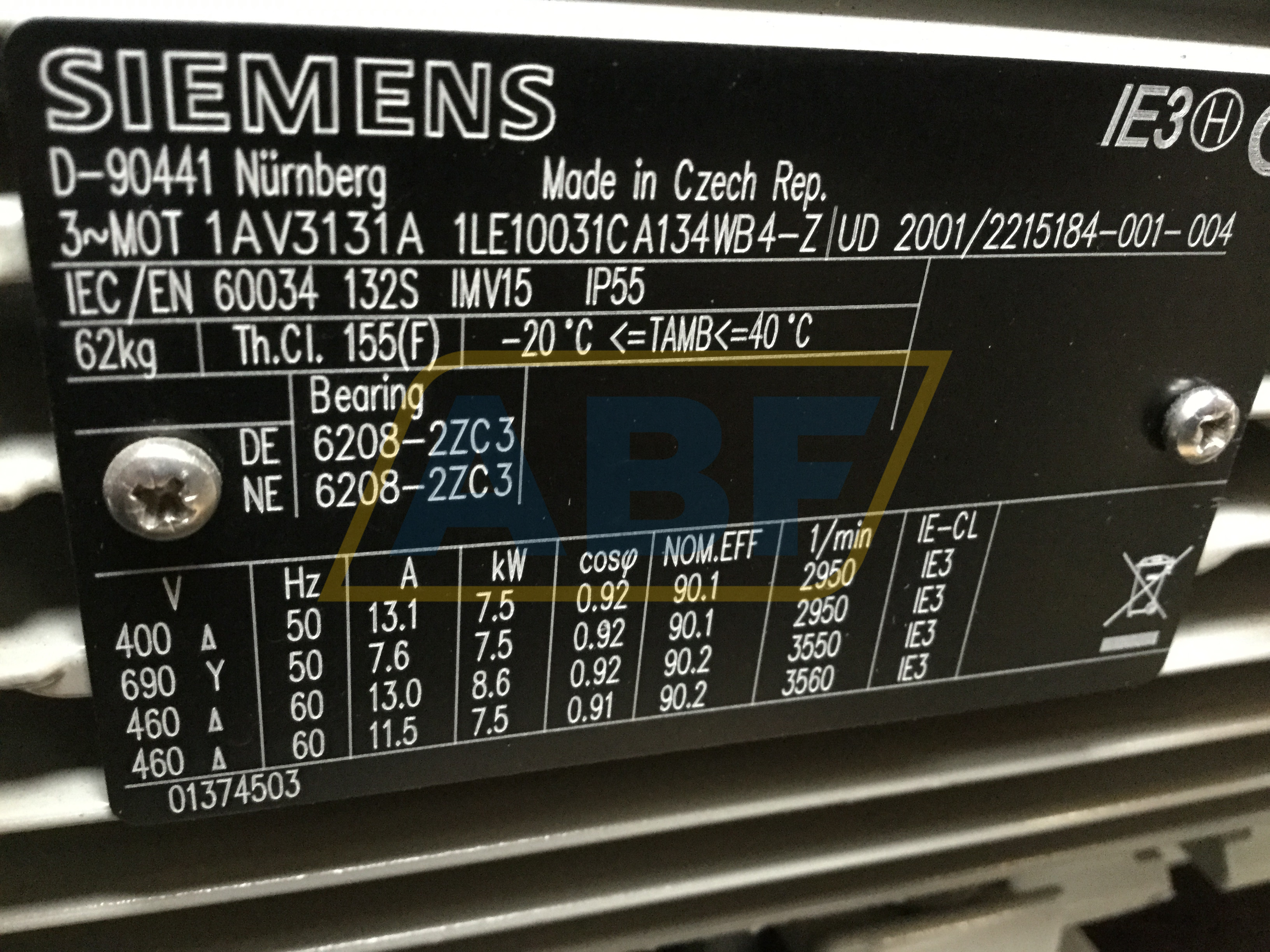 1LE1003-1CA13-4WB4-Z B07+​H01+​L20+​Y84 Siemens