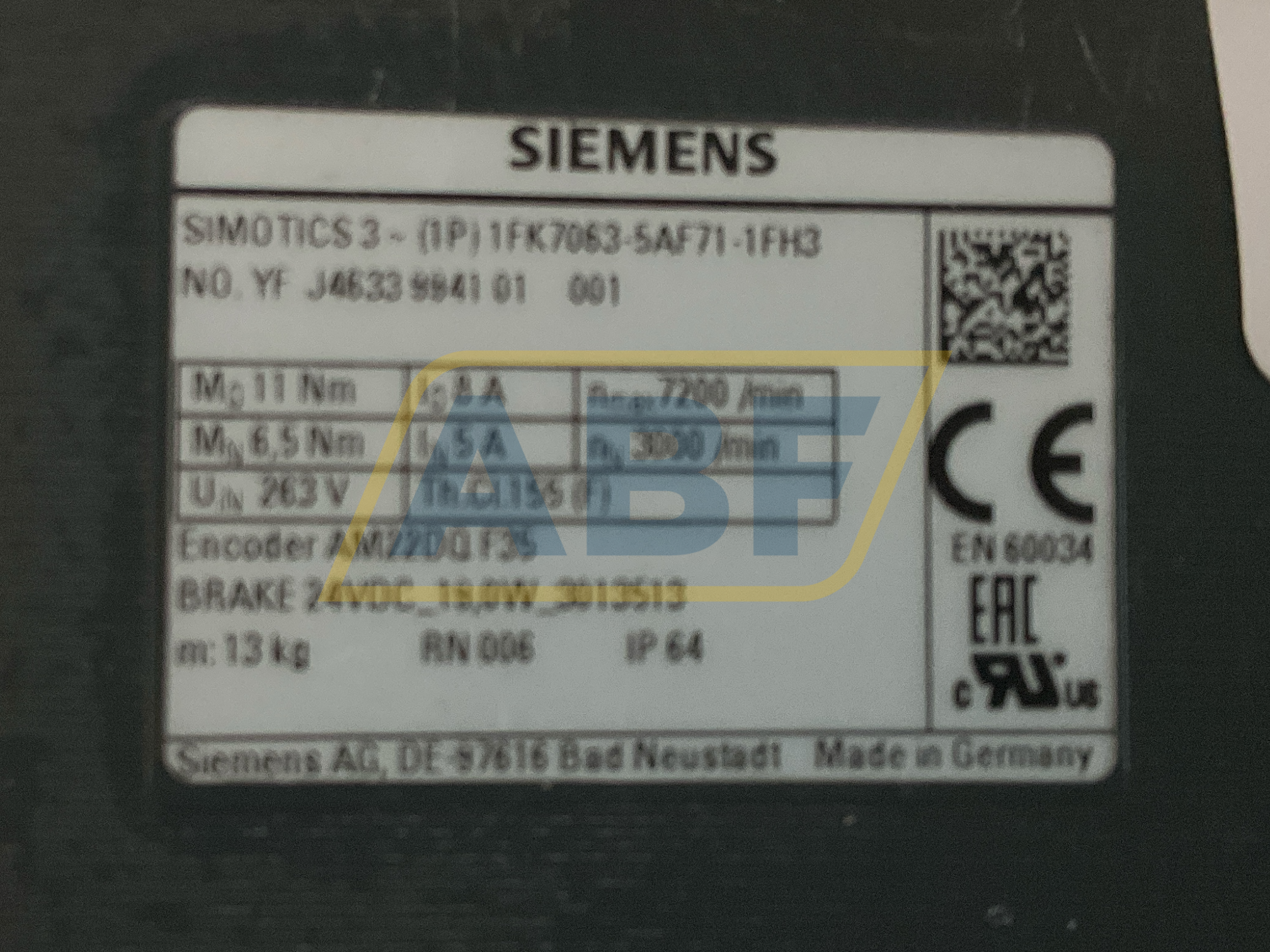 1FK7063-5AF71-1FH3 Siemens