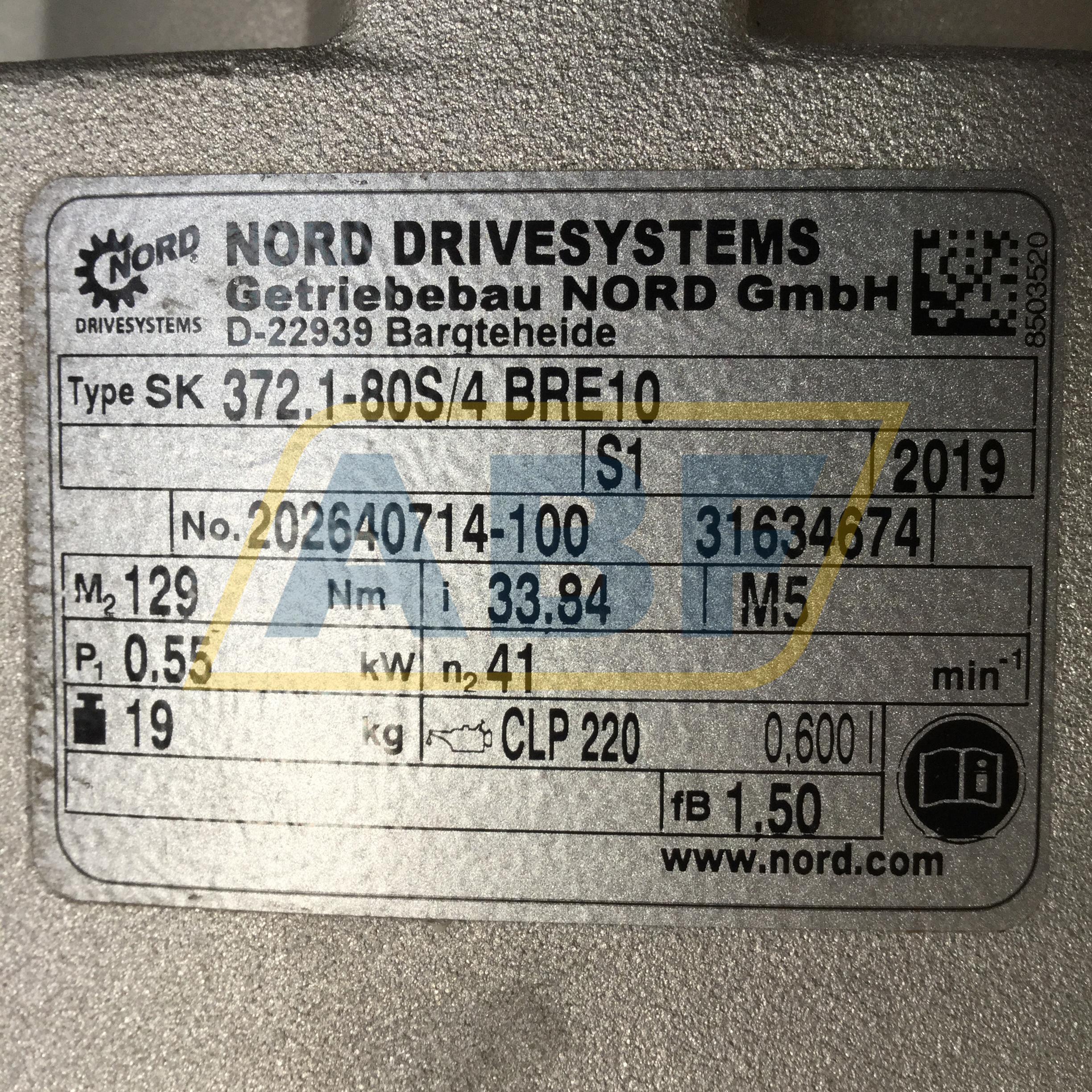 SK372.1-80S/4BRE10 Nord Drive Systems