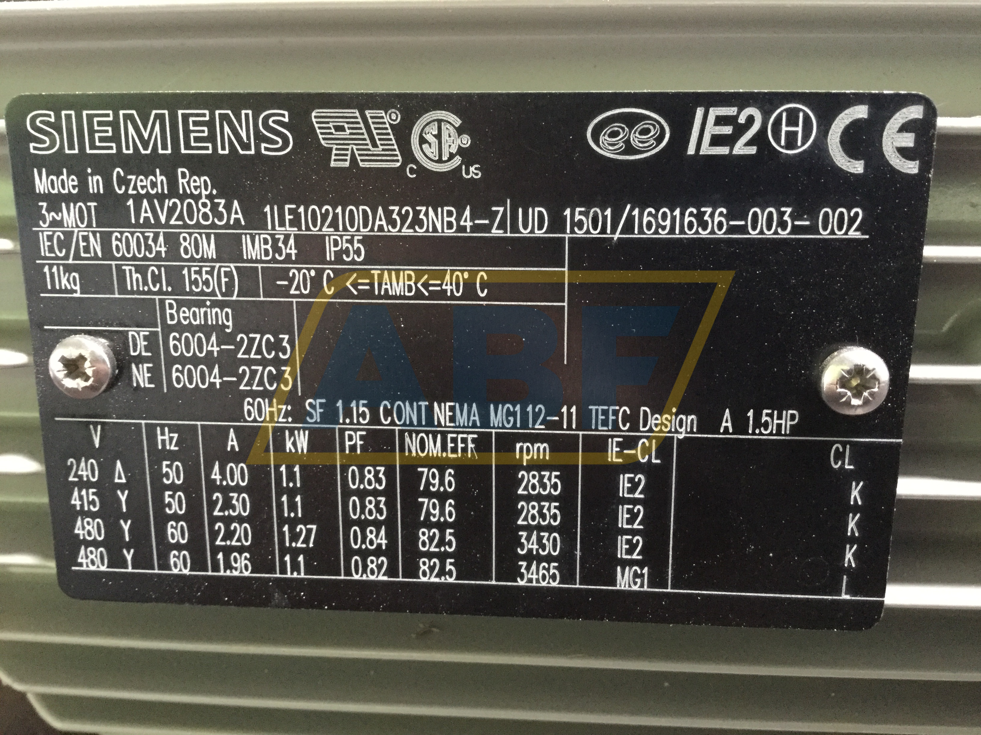 1LE1021-0DA32-3NB4-Z B02+​L20 Siemens