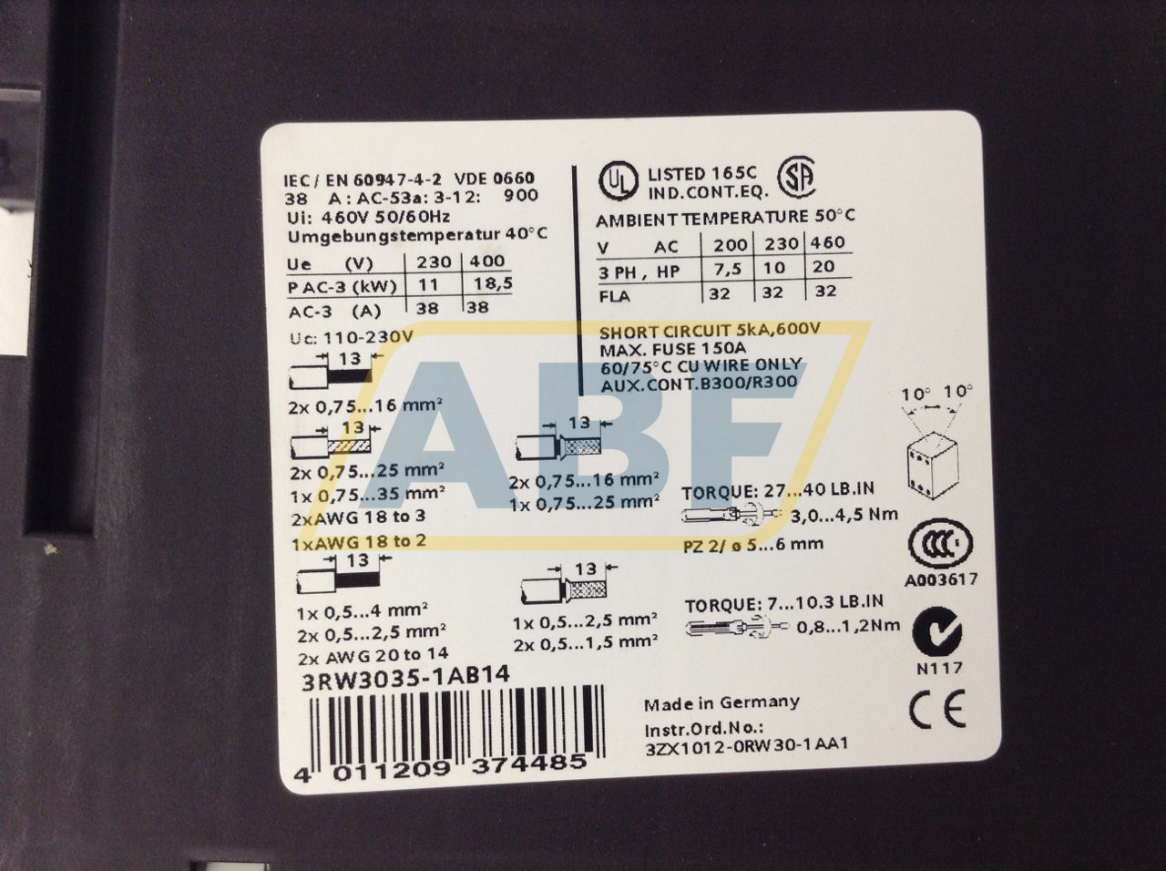 3RW3035-1AB14 Siemens