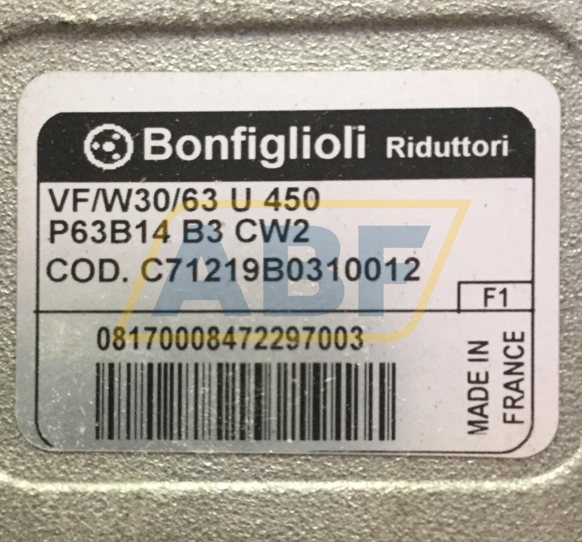 VF/W30/63U450P63B14B3 Bonfiglioli