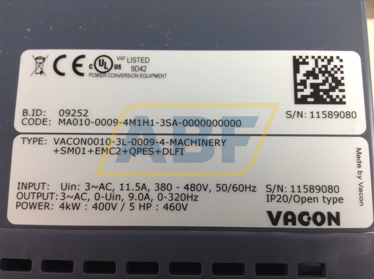 0010-3L-0009-4 Vacon