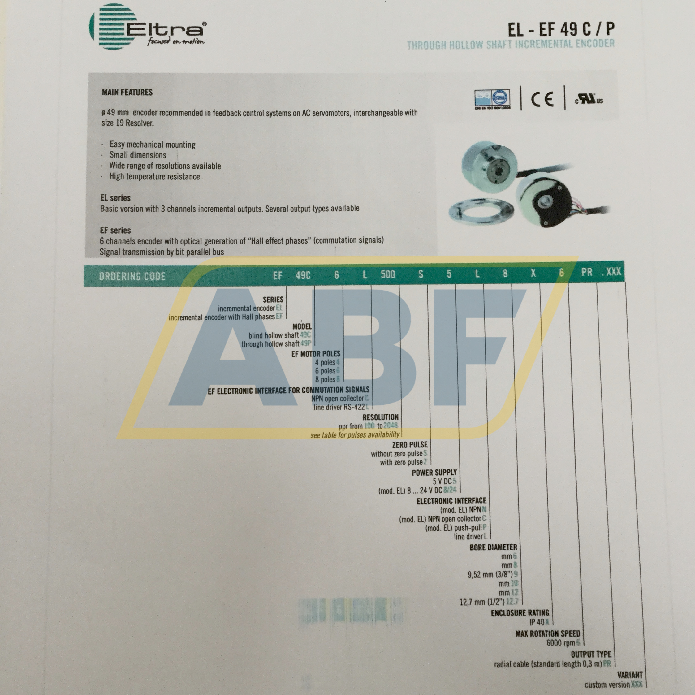 EF49P6BC1000Z5L-D8X3PR.636 Eltra
