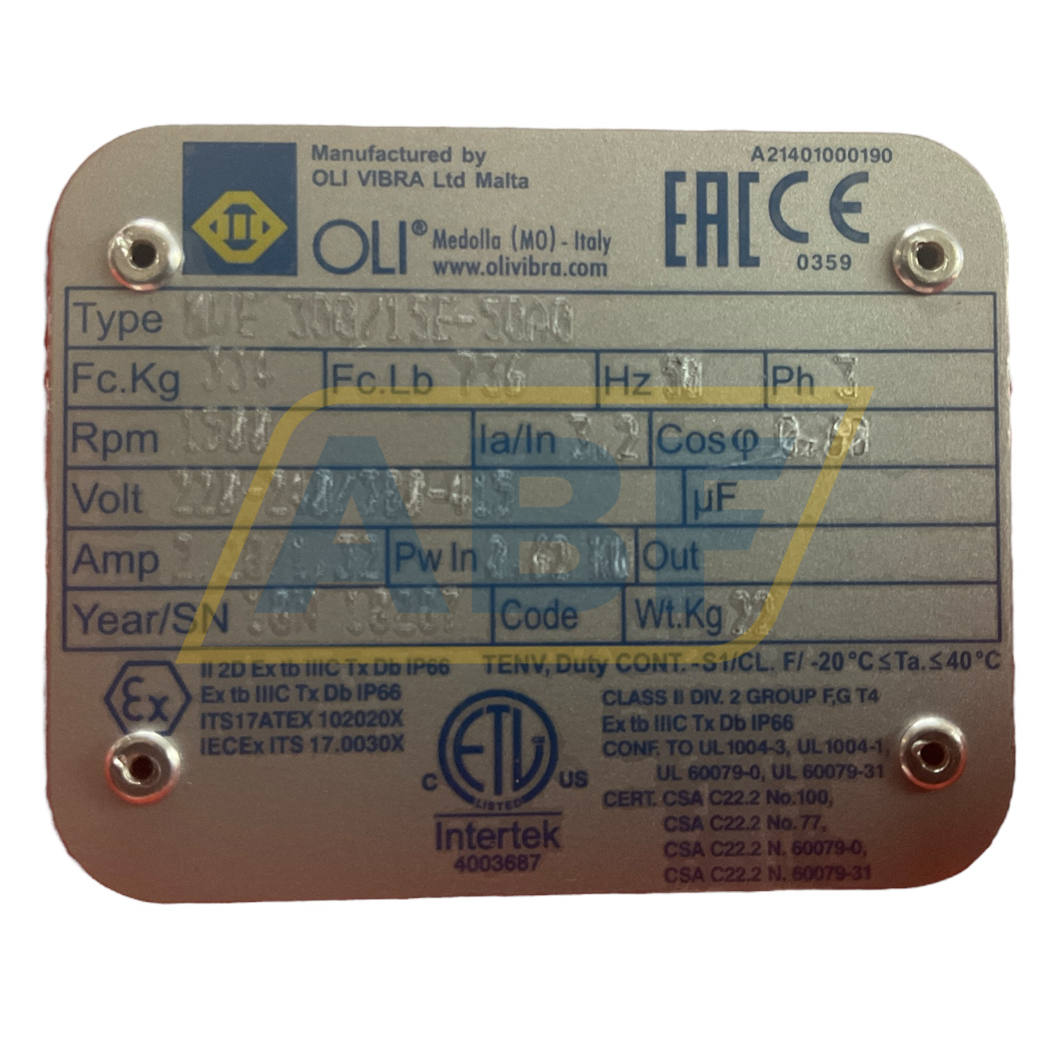 MVE300/15E-50A0 OLI Medolla (MO)