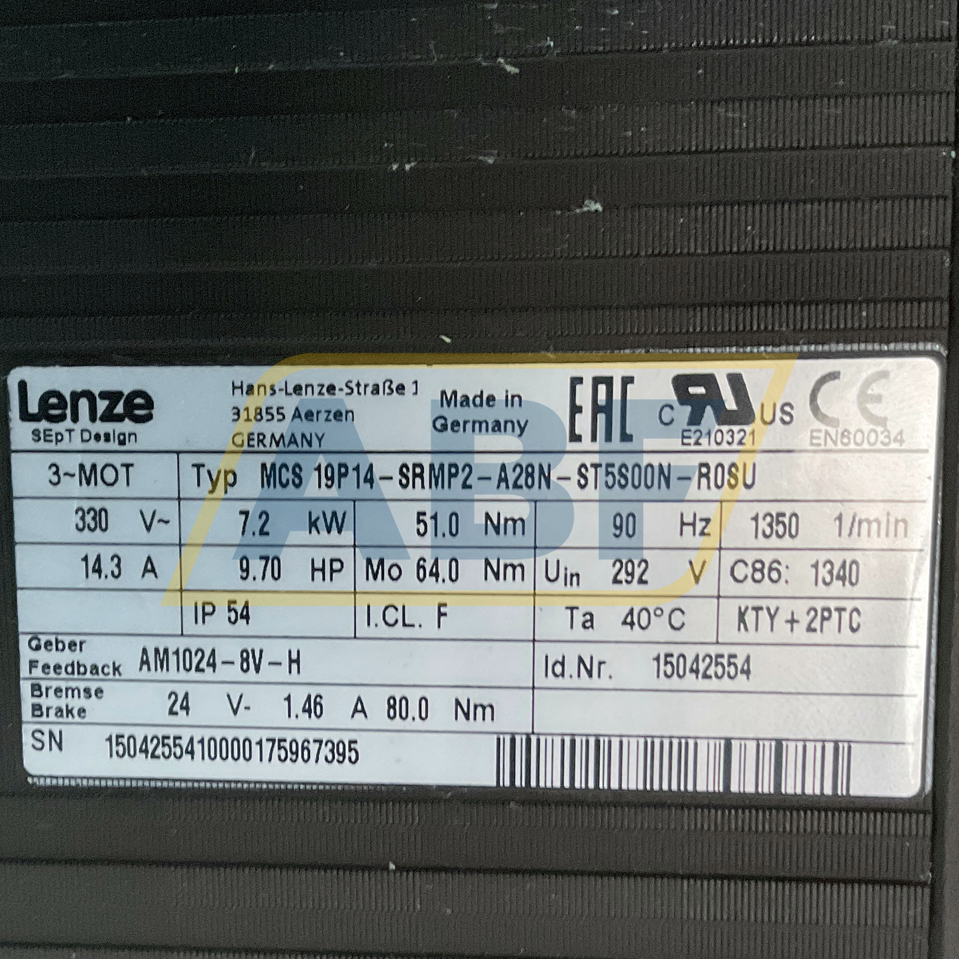 MCS19P14-SRMP2-A28N-ST5S00N-R0SU Lenze