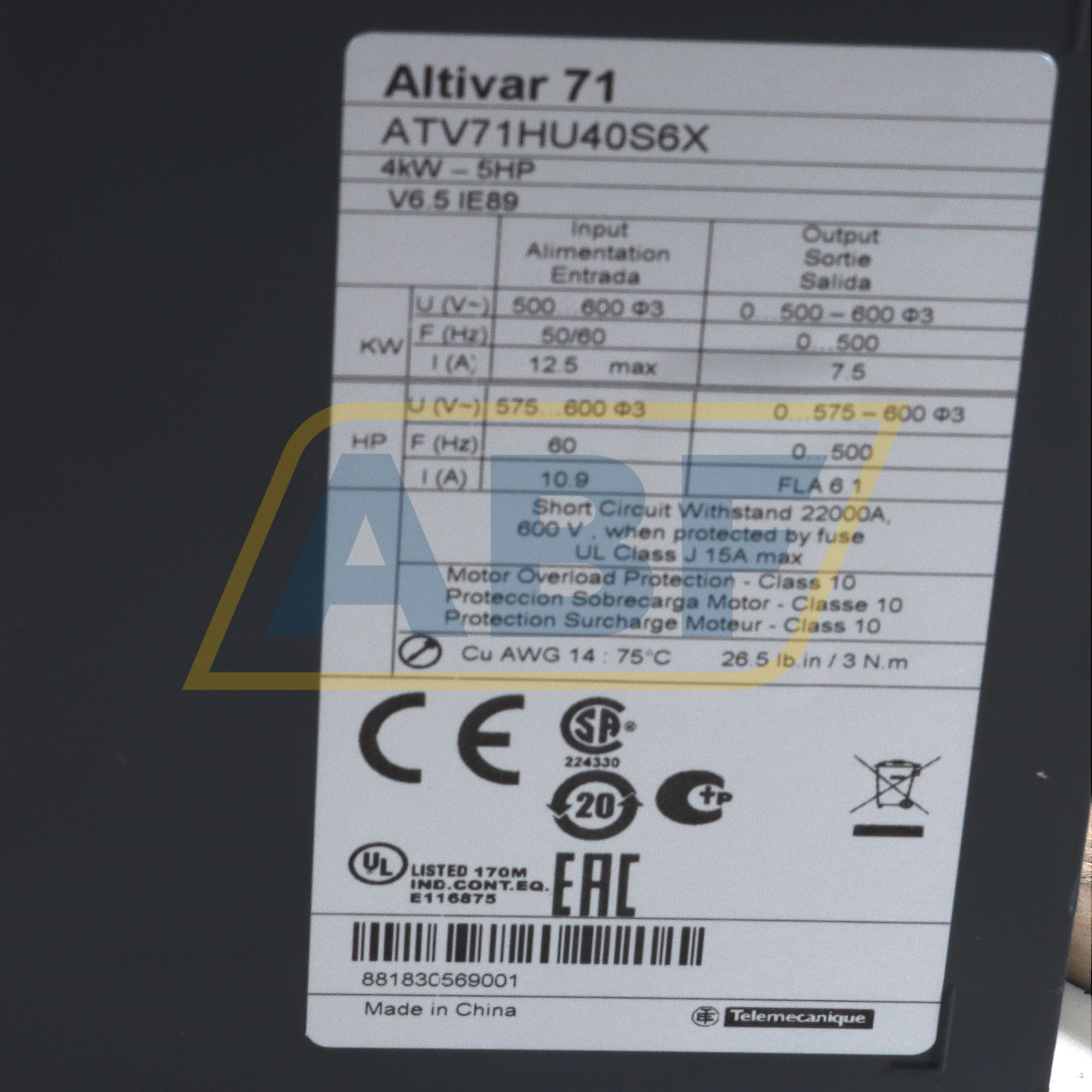 ATV71HU40S6X Schneider Electric