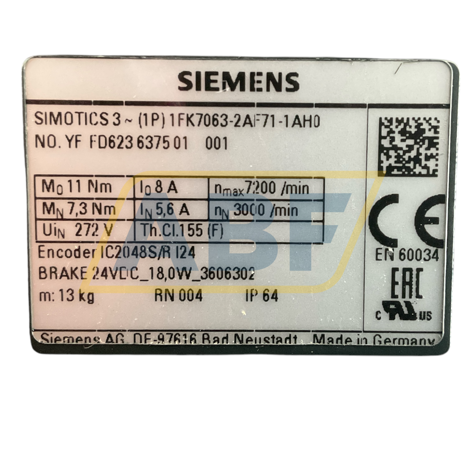 1FK7063-2AF71-1AH0 Siemens