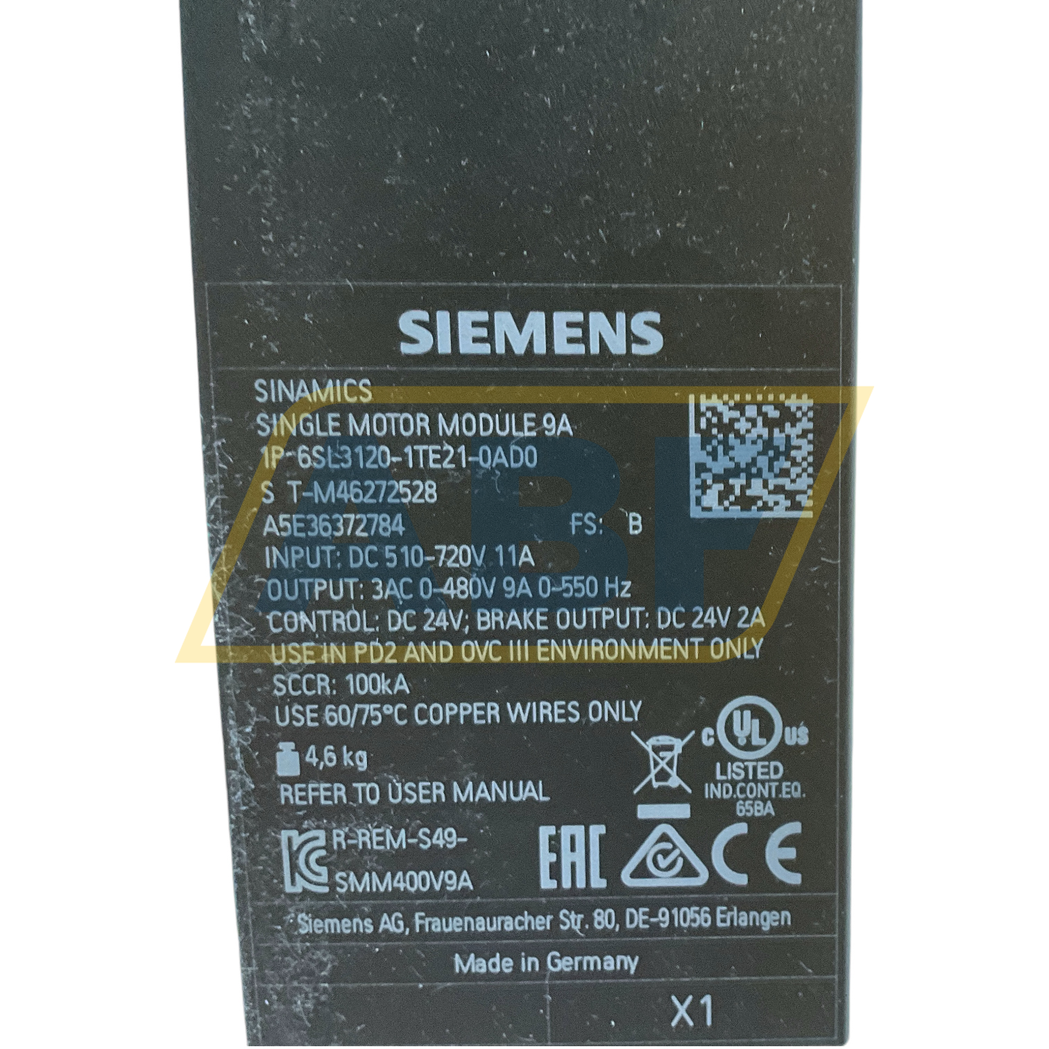 6SL3120-1TE21-0AD0 Siemens