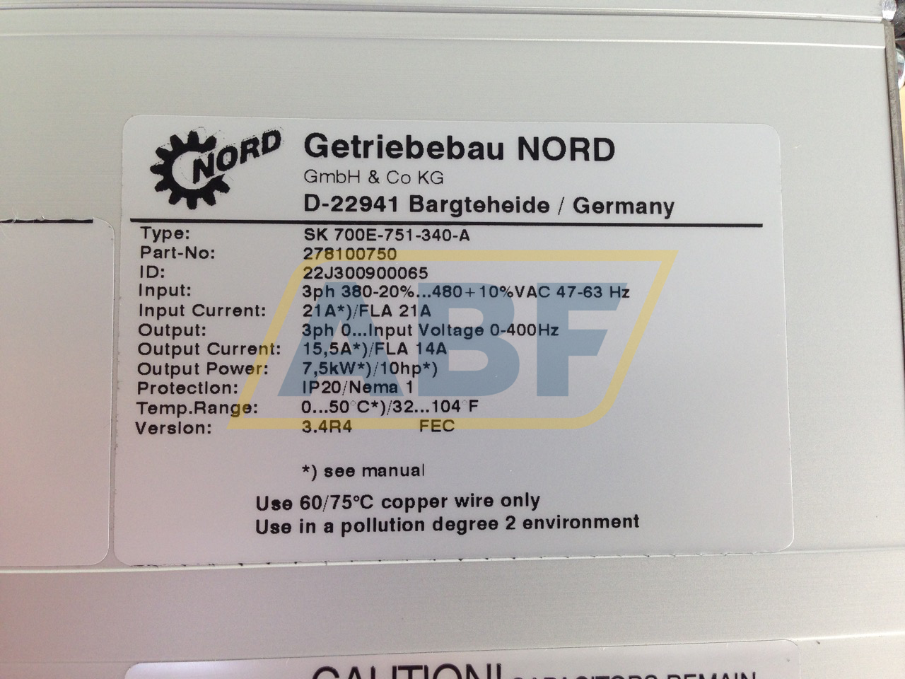 SK700E-751-340-A Nord Drive Systems