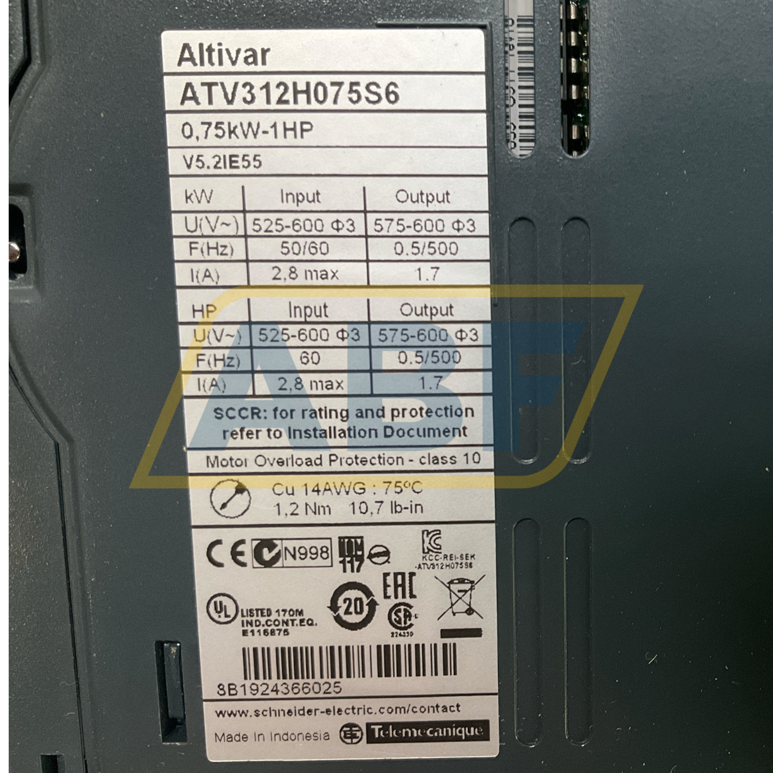 ATV312H075S6 Schneider Electric