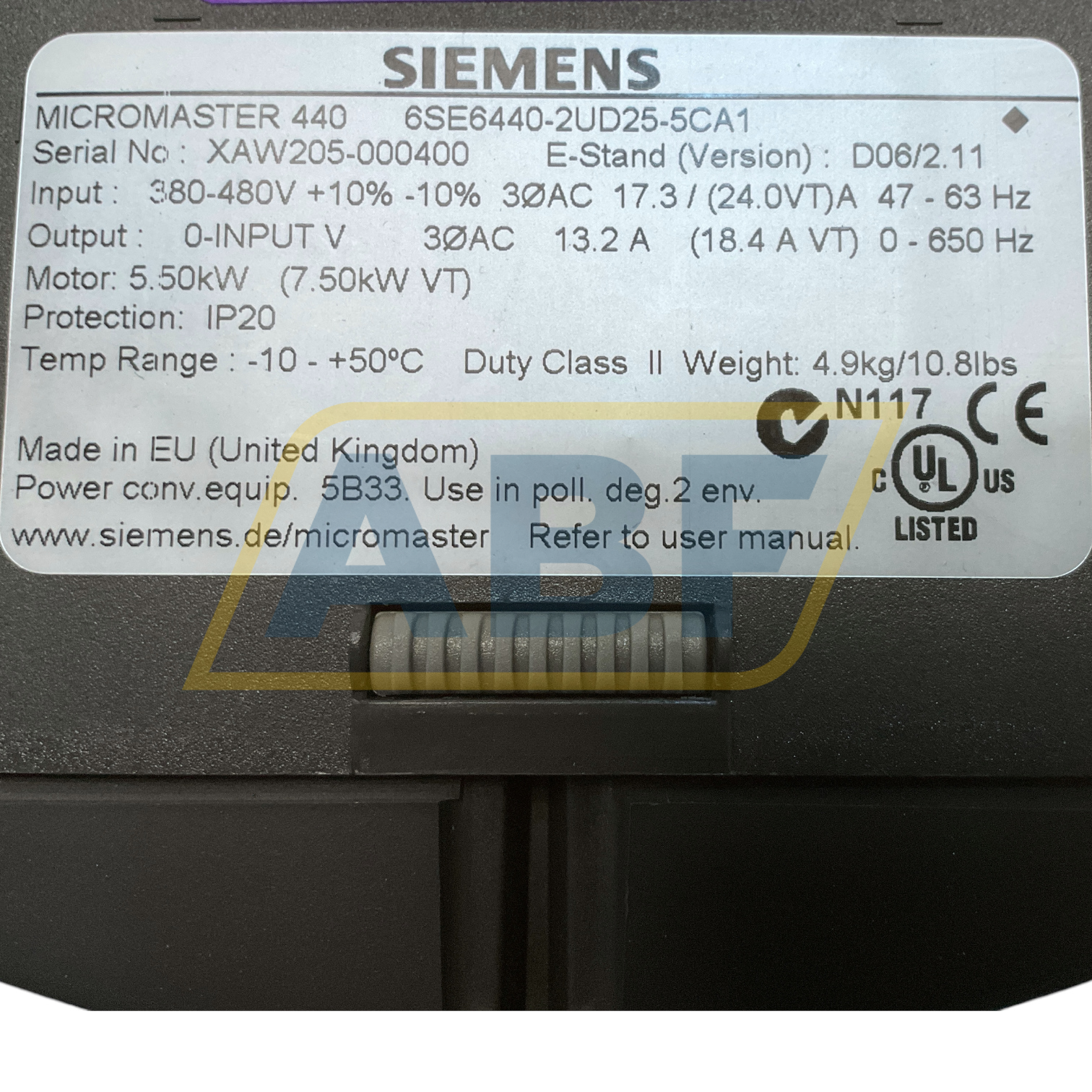 6SE6440-2UD25-5CA1 Siemens
