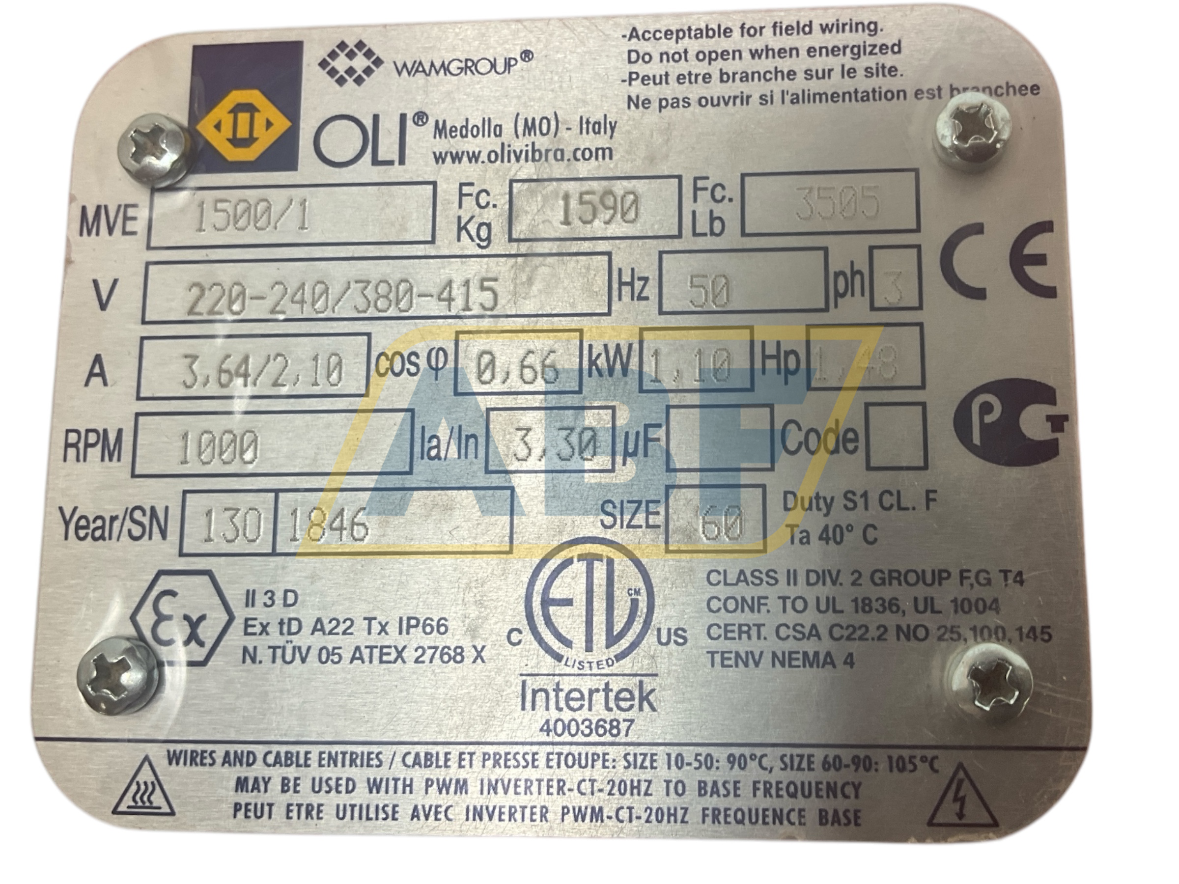 MVE1500/1 OLI Medolla (MO)