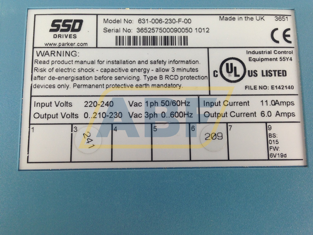 631-006-230-F-00 Parker SSD Drives