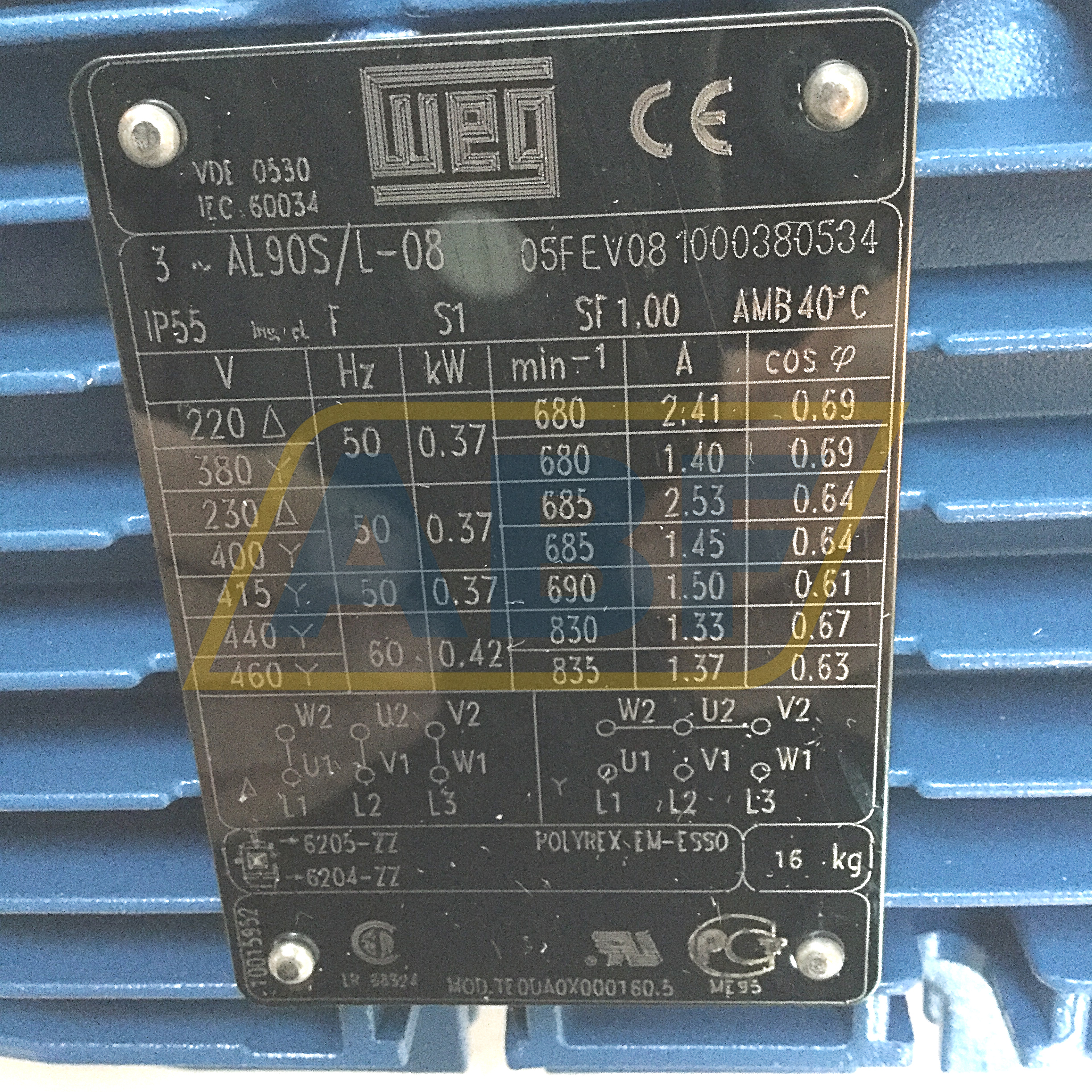 0.37K31AL090S/L8B5 WEG