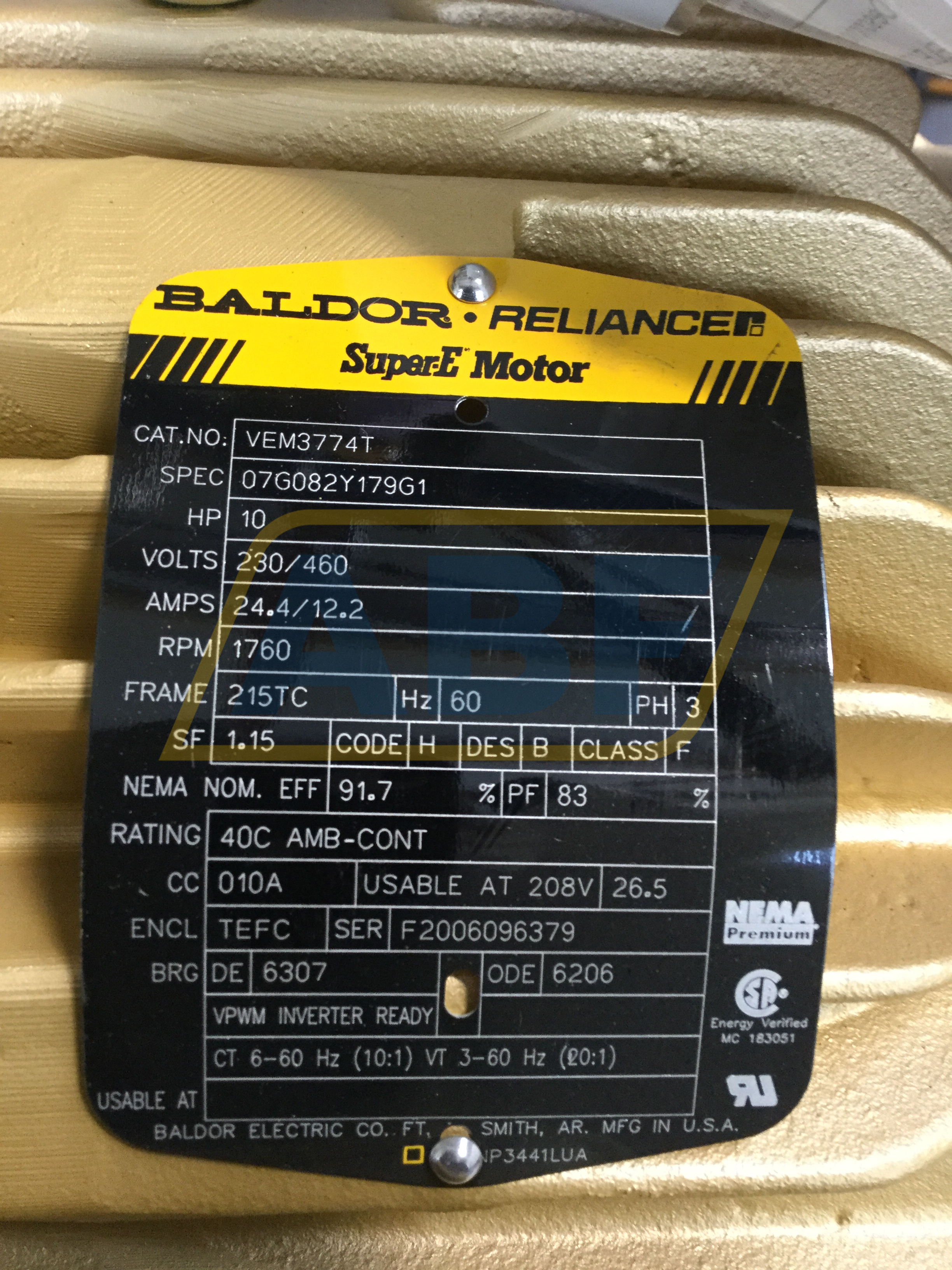 VEM3774T Baldor