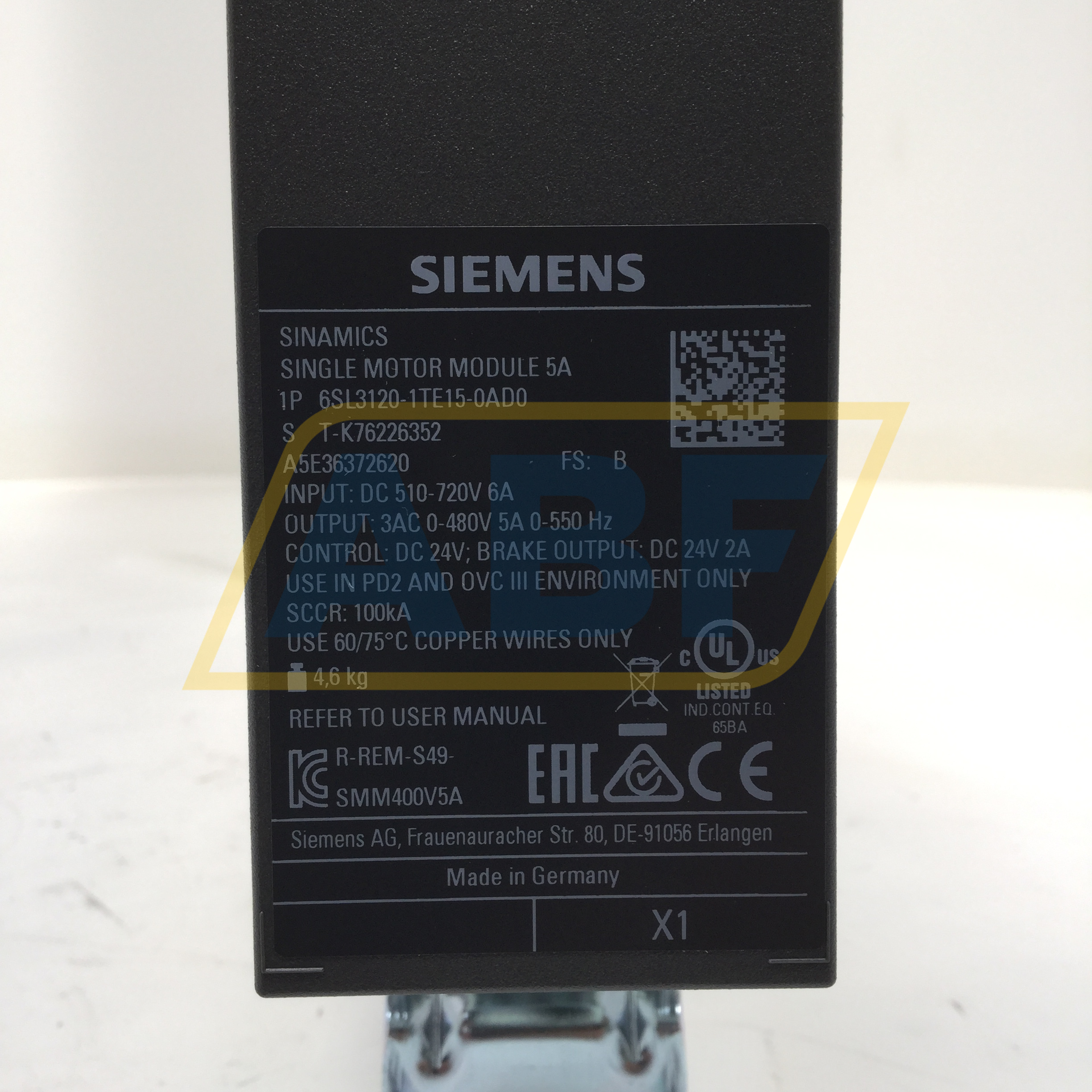 6SL3120-1TE15-0AD0 Siemens