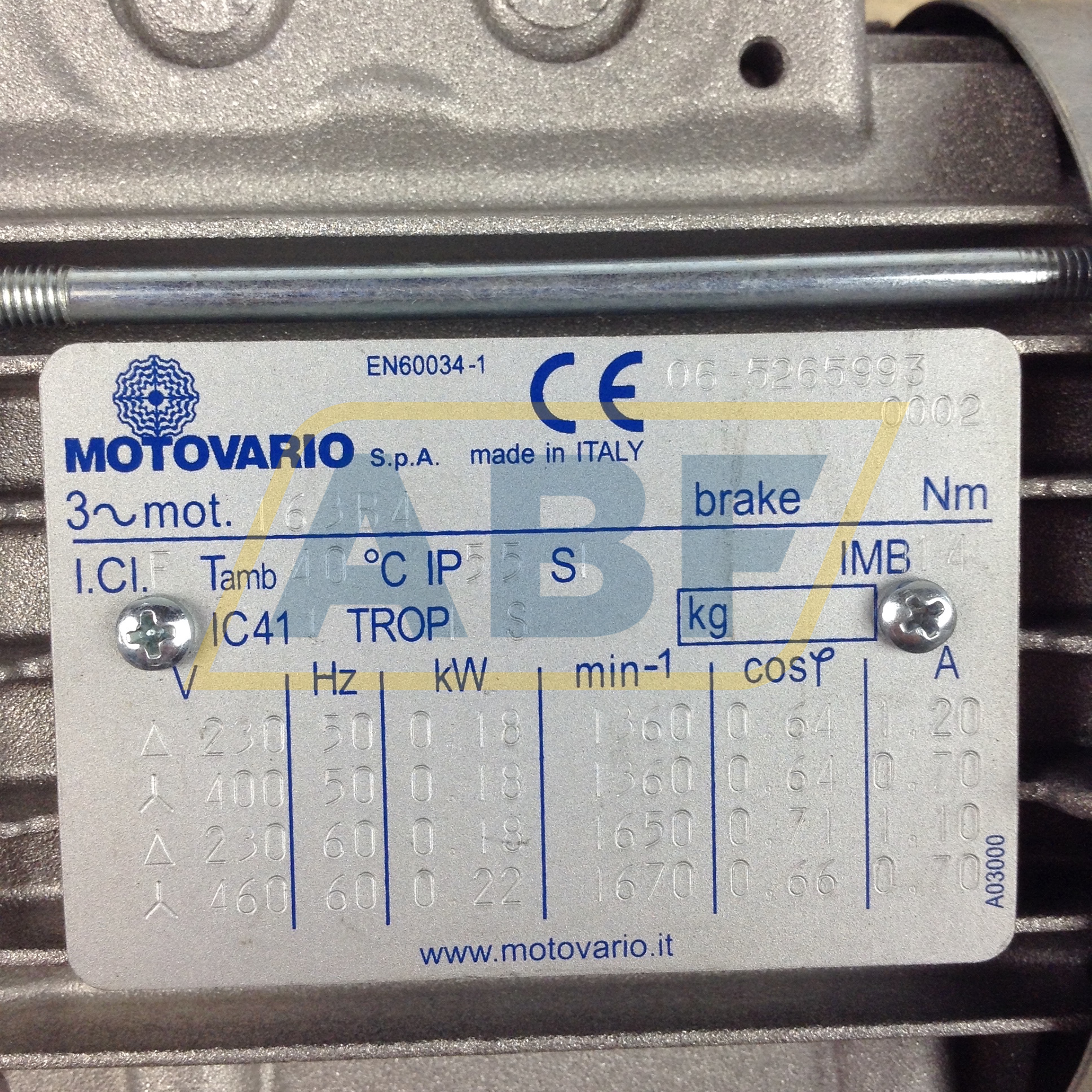 NMRV040I25-T63B4B14 Motovario