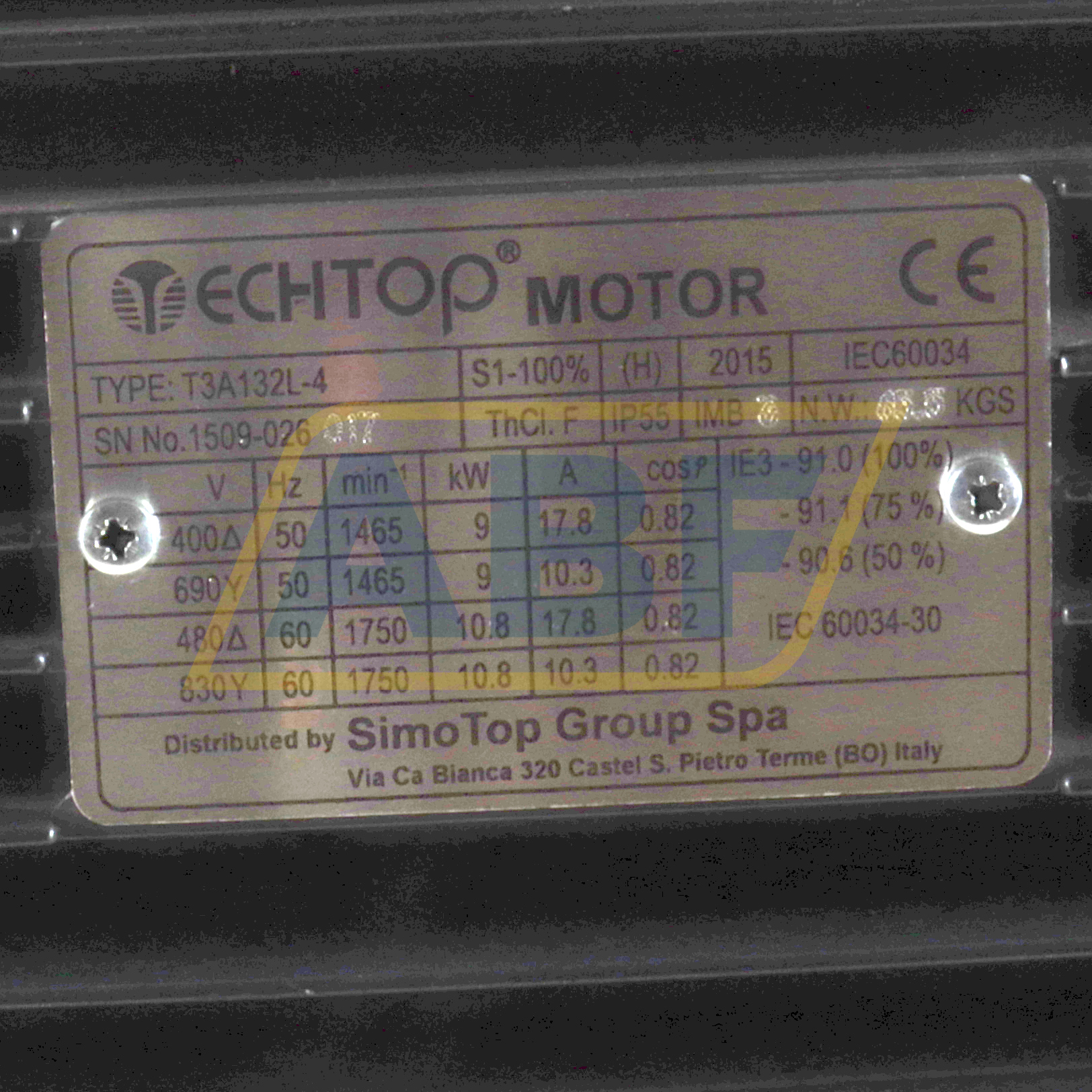 T3A132L-4-B3 TechTop Motor