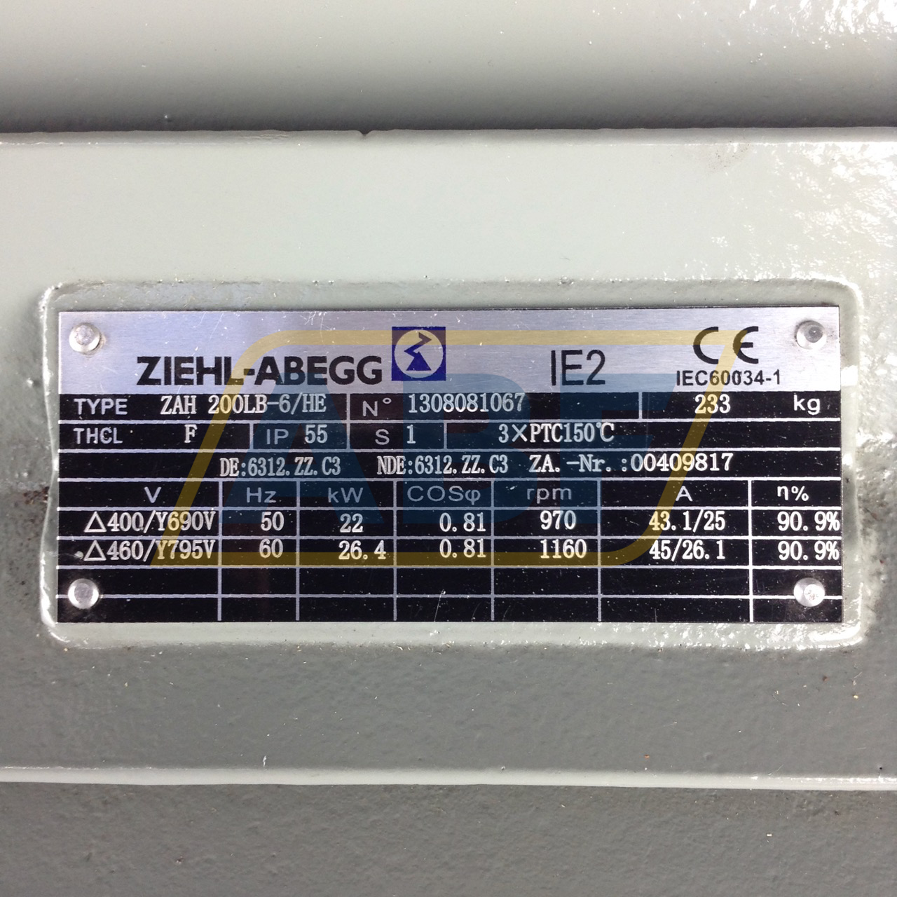 ZAH200LB-6/HE-B3 Ziehl-Abegg