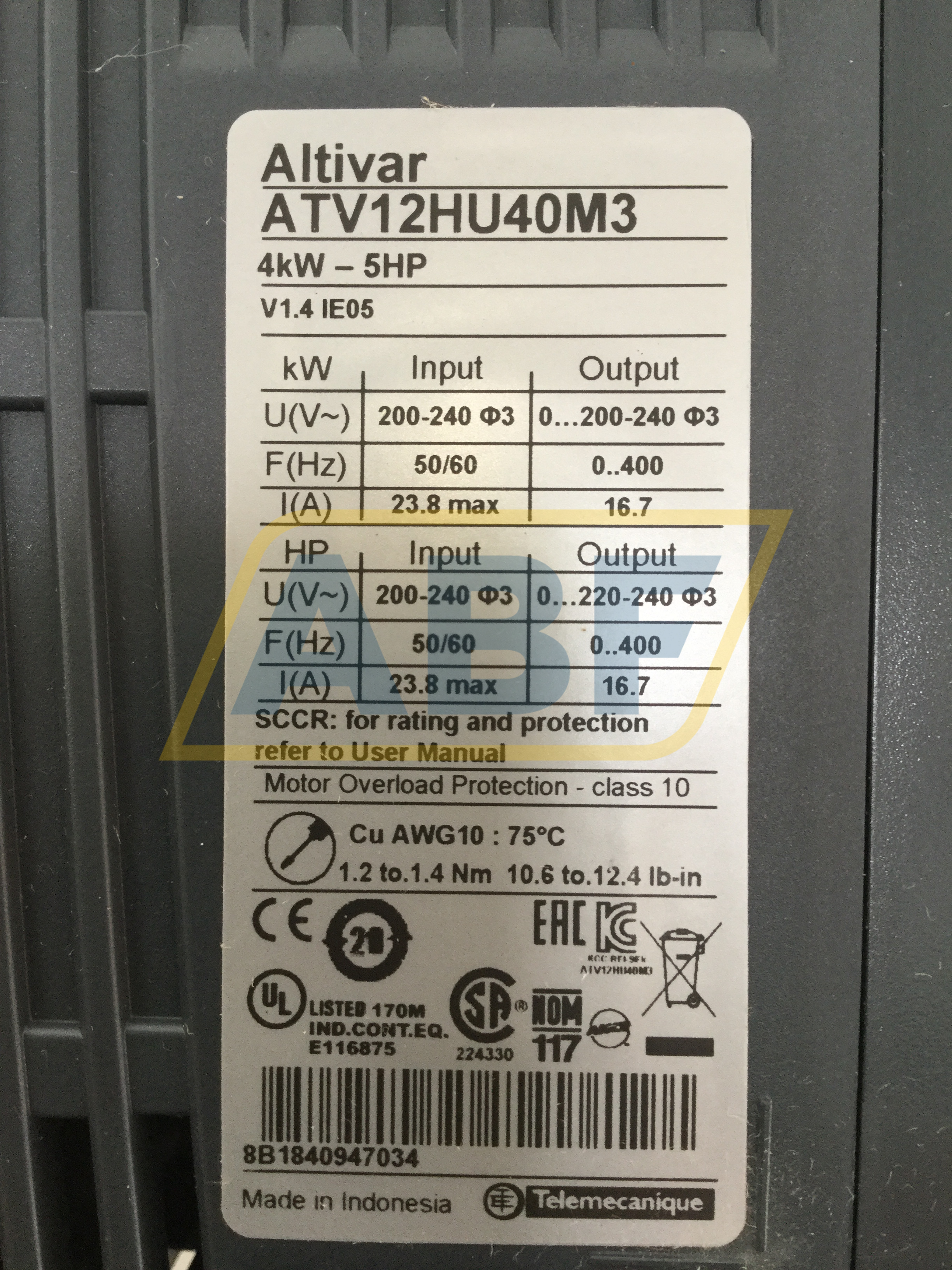 ATV12HU40M3 Schneider Electric