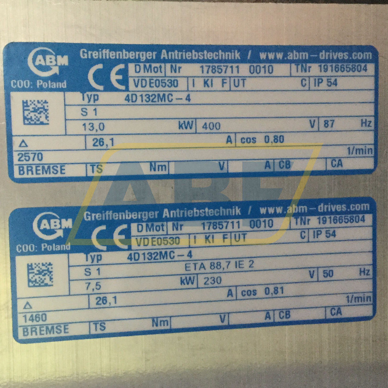 4D132MC-4-B3 ABM Drives