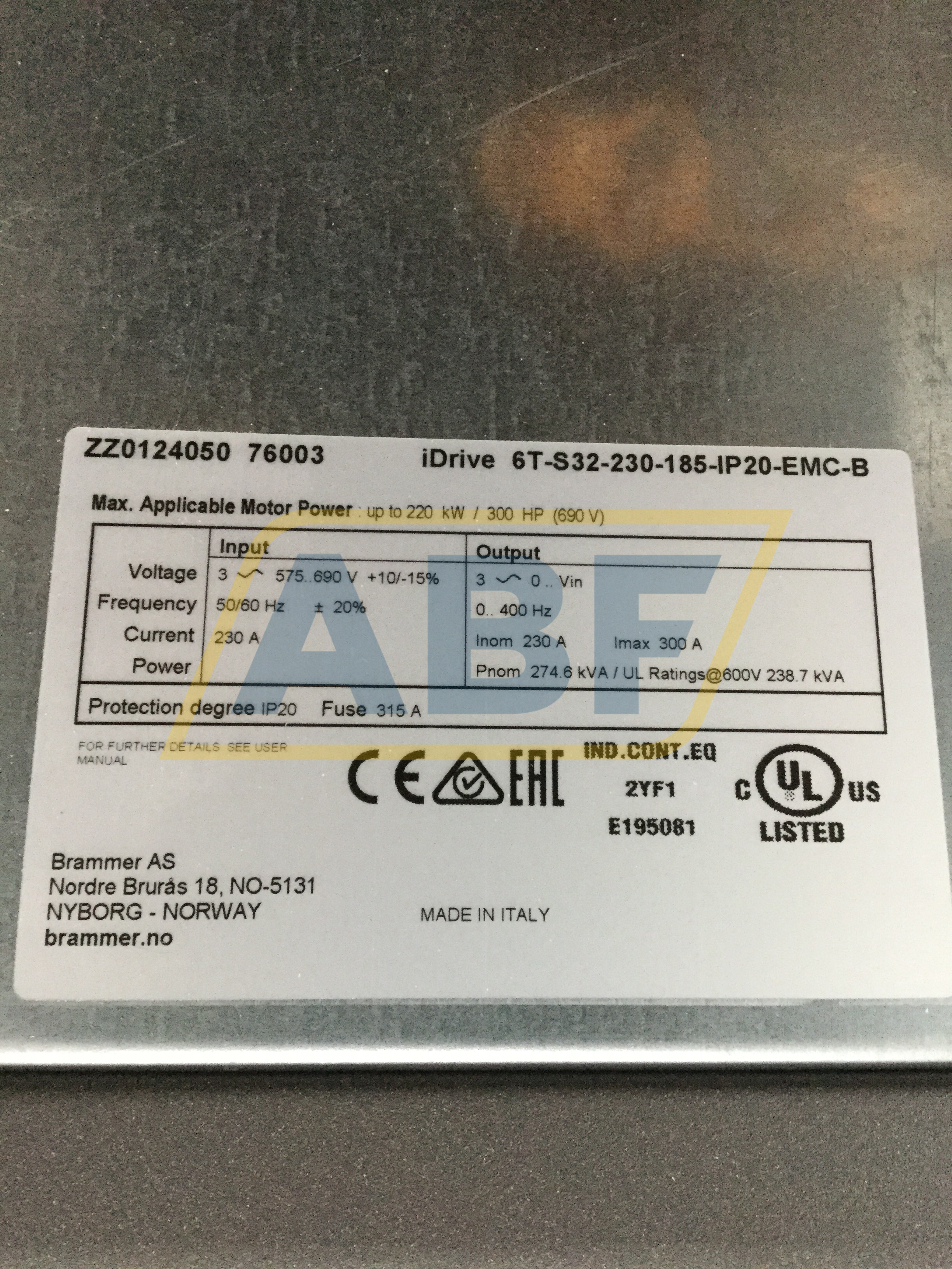6T-S32-230-185-IP20-EMC-B IDRIVE