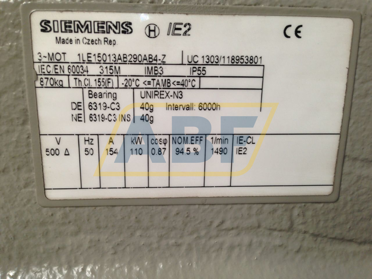 1LE1501-3AB29-0AB4-Z Siemens