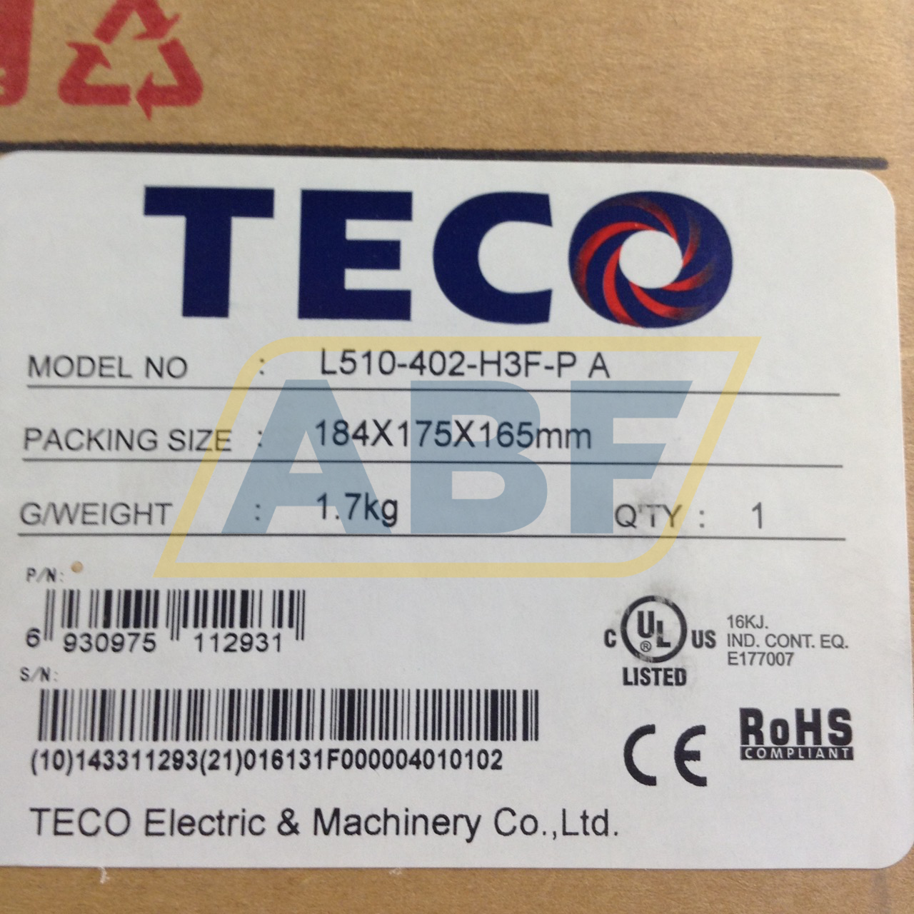 L510-402-H3F-PA Teco
