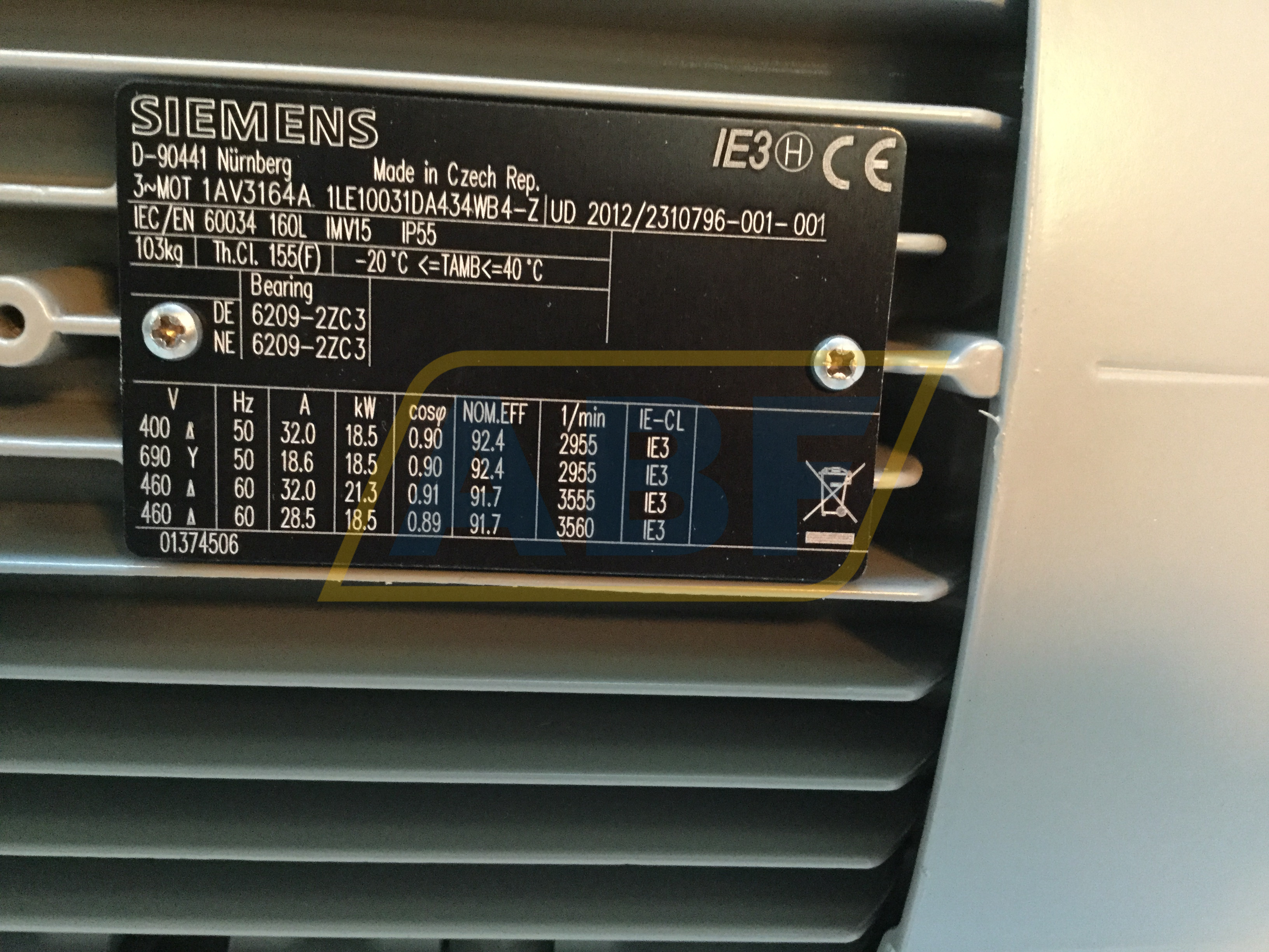1LE1003-1DA43-4WB4-Z B07+​H01+​L20+ Siemens