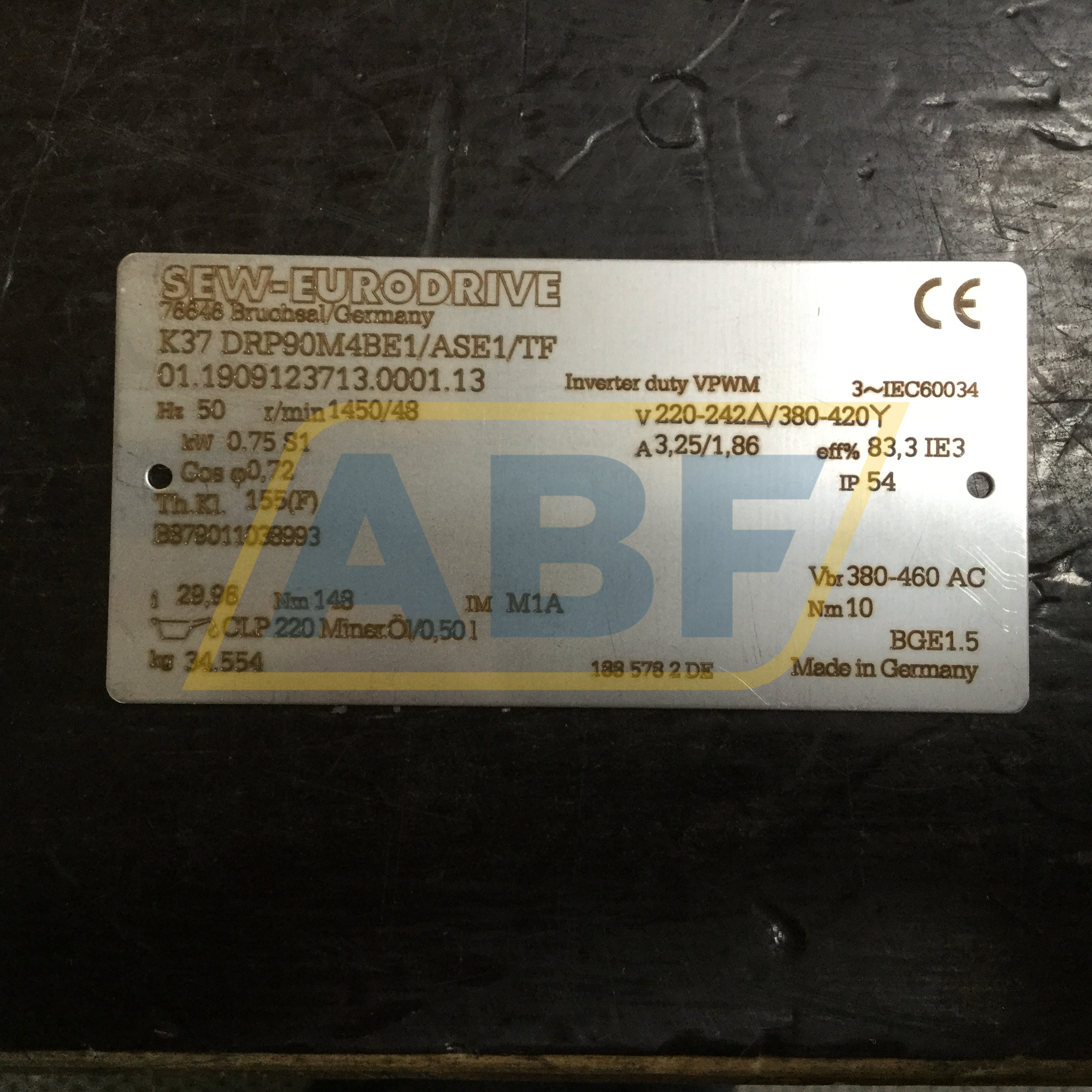 K37/DRP90M4BE1ASE1TF SEW-EURODRIVE