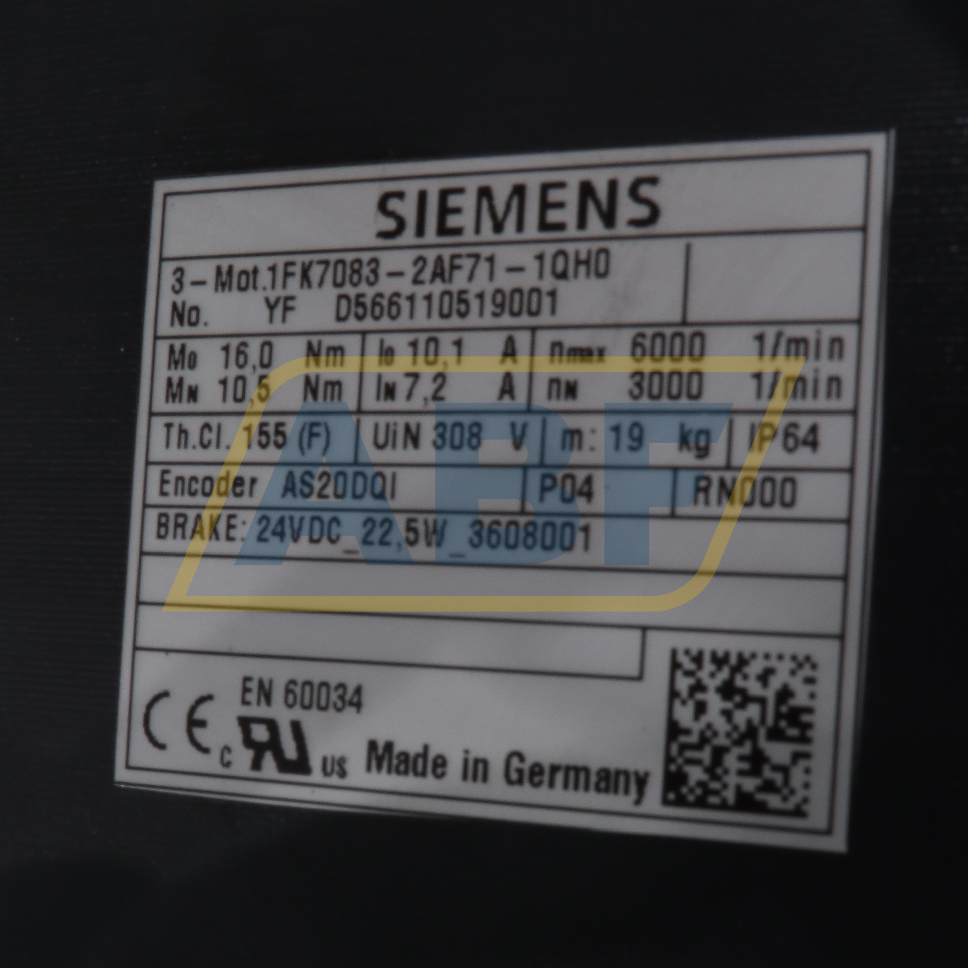 1FK7083-2AF71-1QH0 Siemens