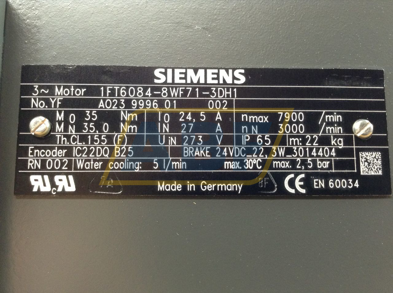 1FT6084-8WF71-3DH1 Siemens