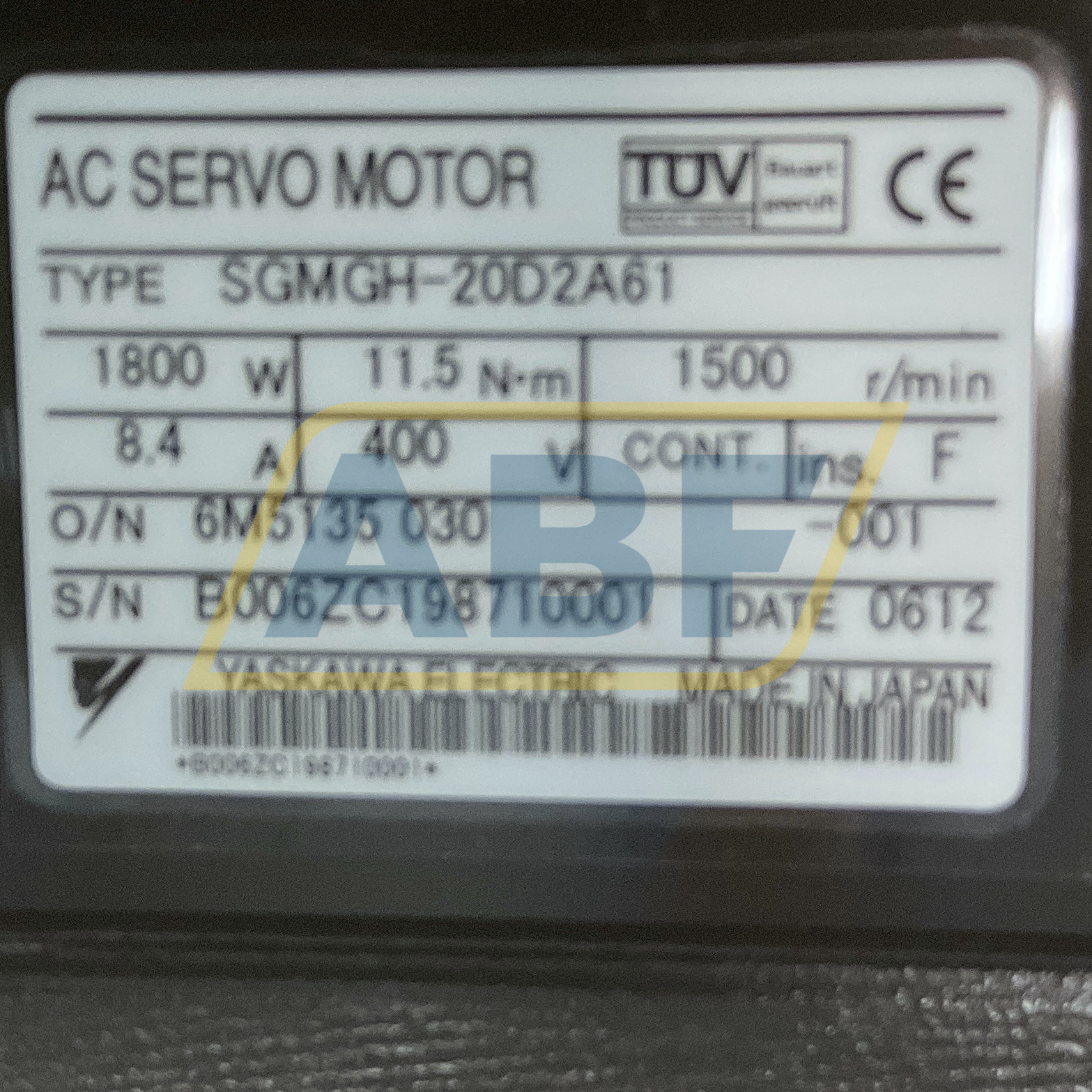 SGMGH-20D2A61 Yaskawa