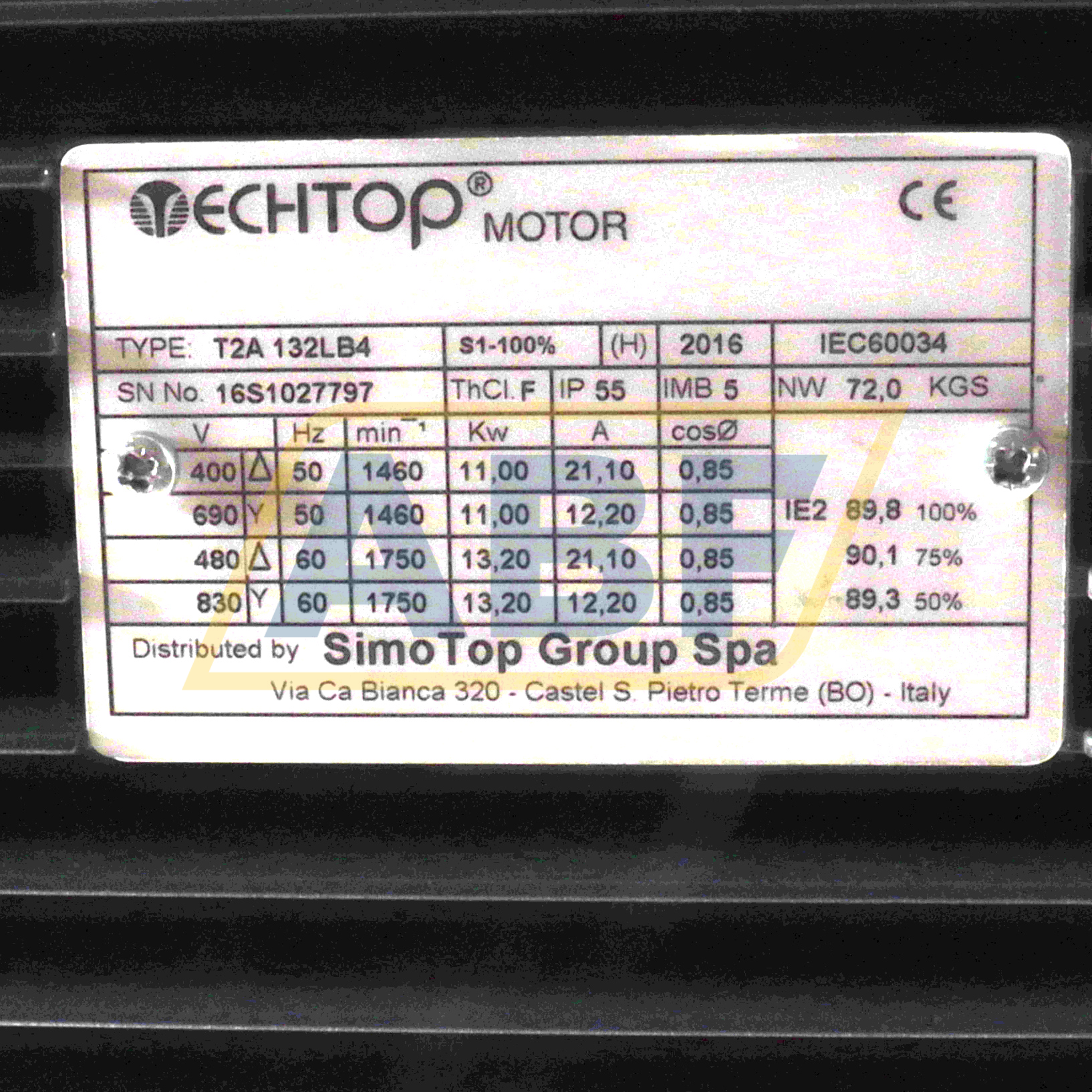 T2A132LB4-B5 TechTop Motor