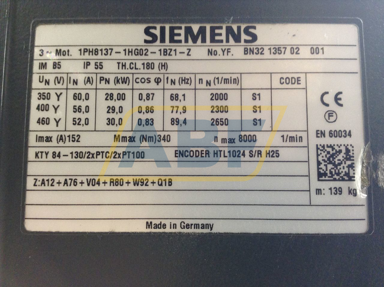 1PH8137-1HG02-1BZ1 Siemens