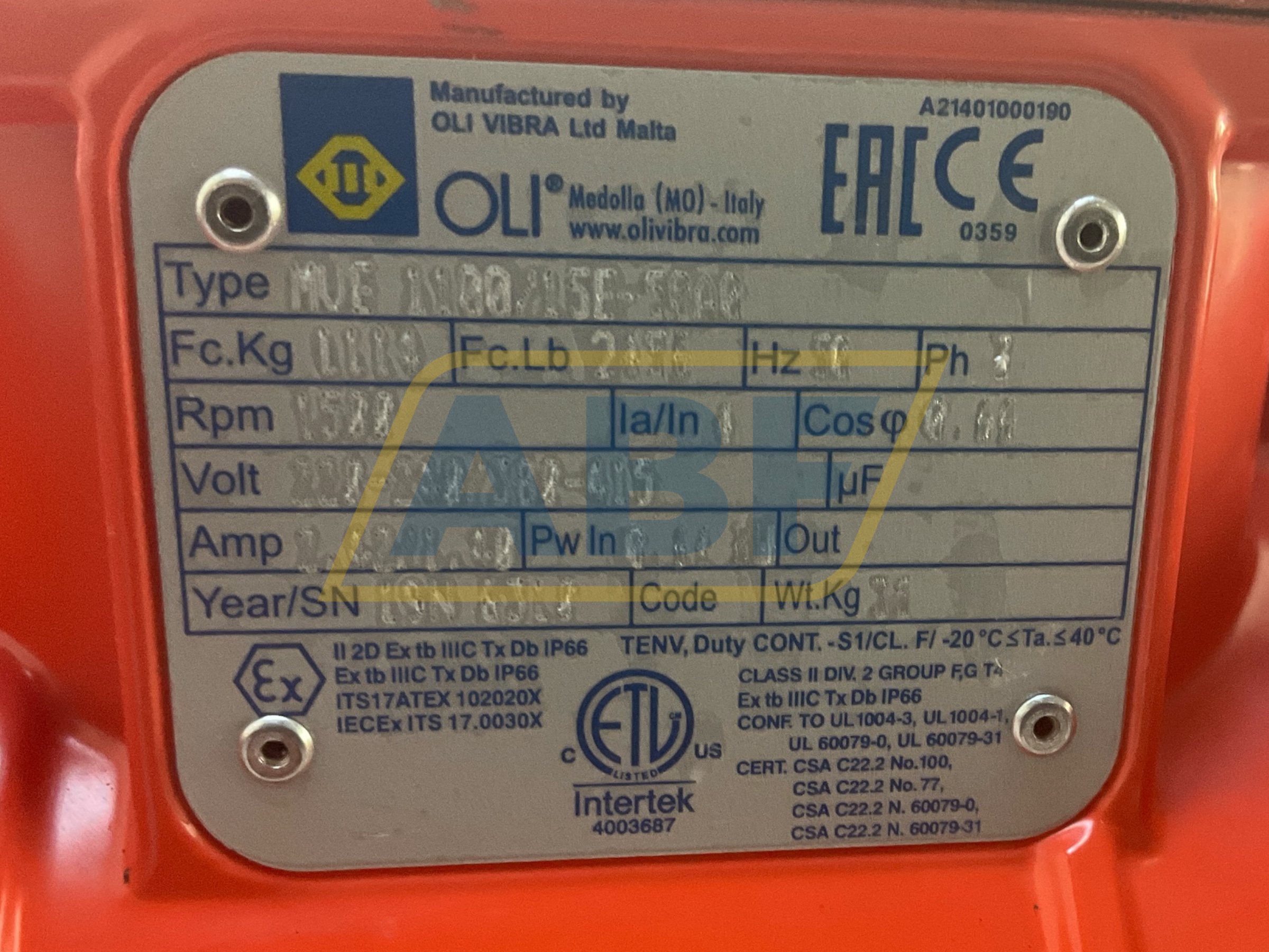 MVE1100/15E-50A0 OLI Medolla (MO)