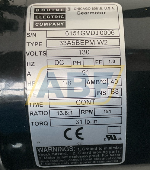 33A5BEPM-W2-I13,8 Bodine