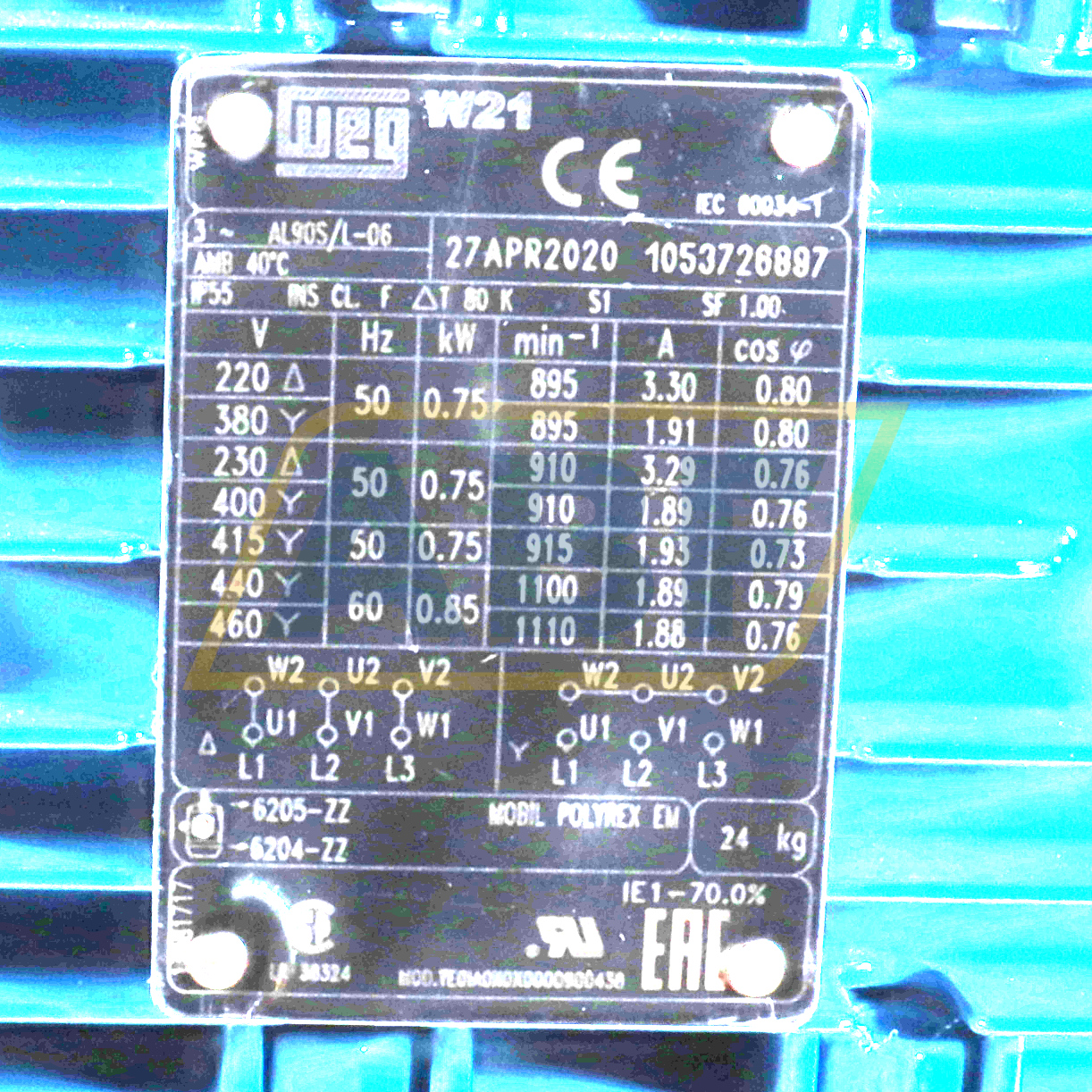 0.75K31AL190S/L6B3 WEG