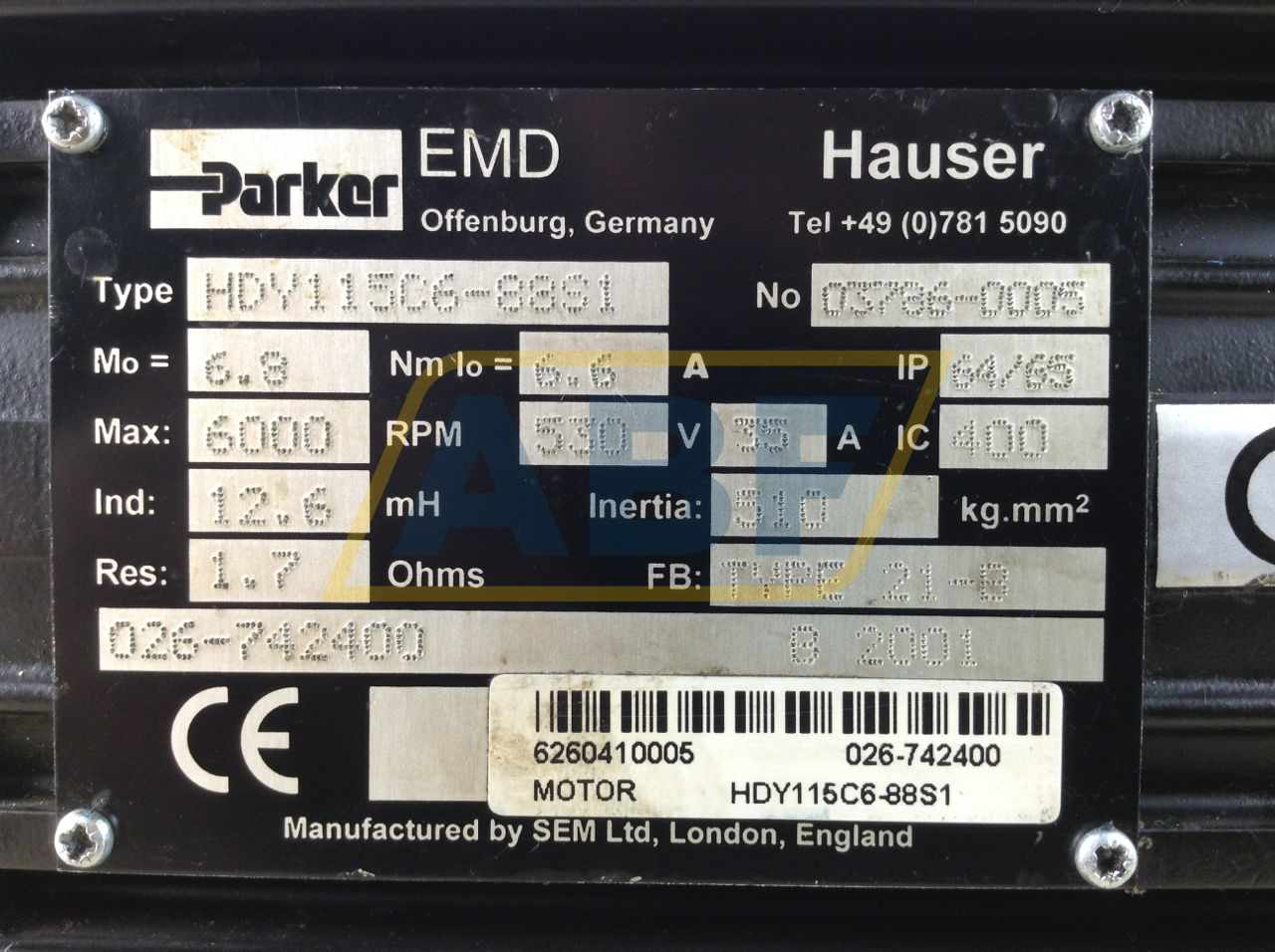 HDY115C6-88S1 Hauser