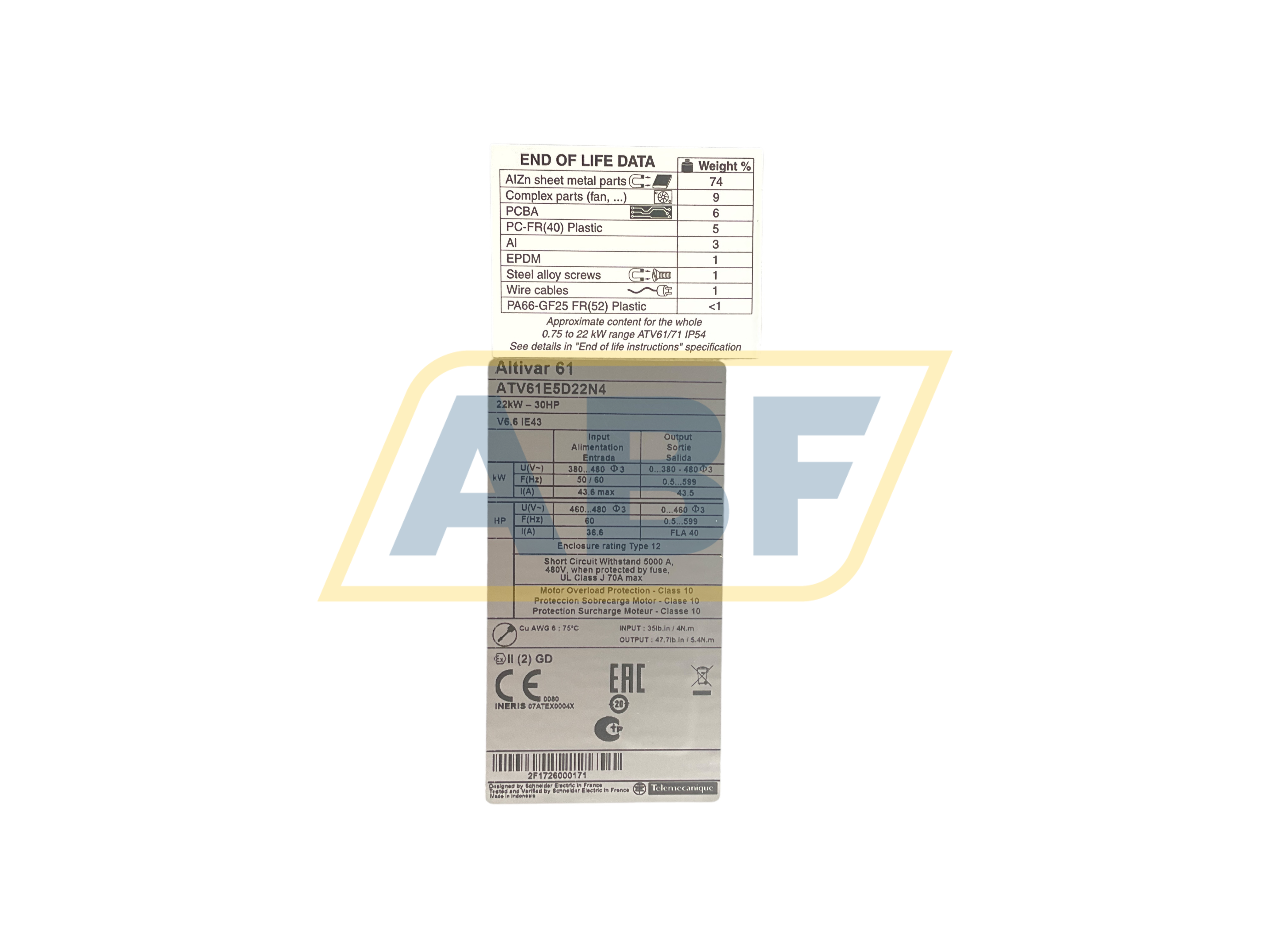 ATV61E5D22N4 Schneider Electric