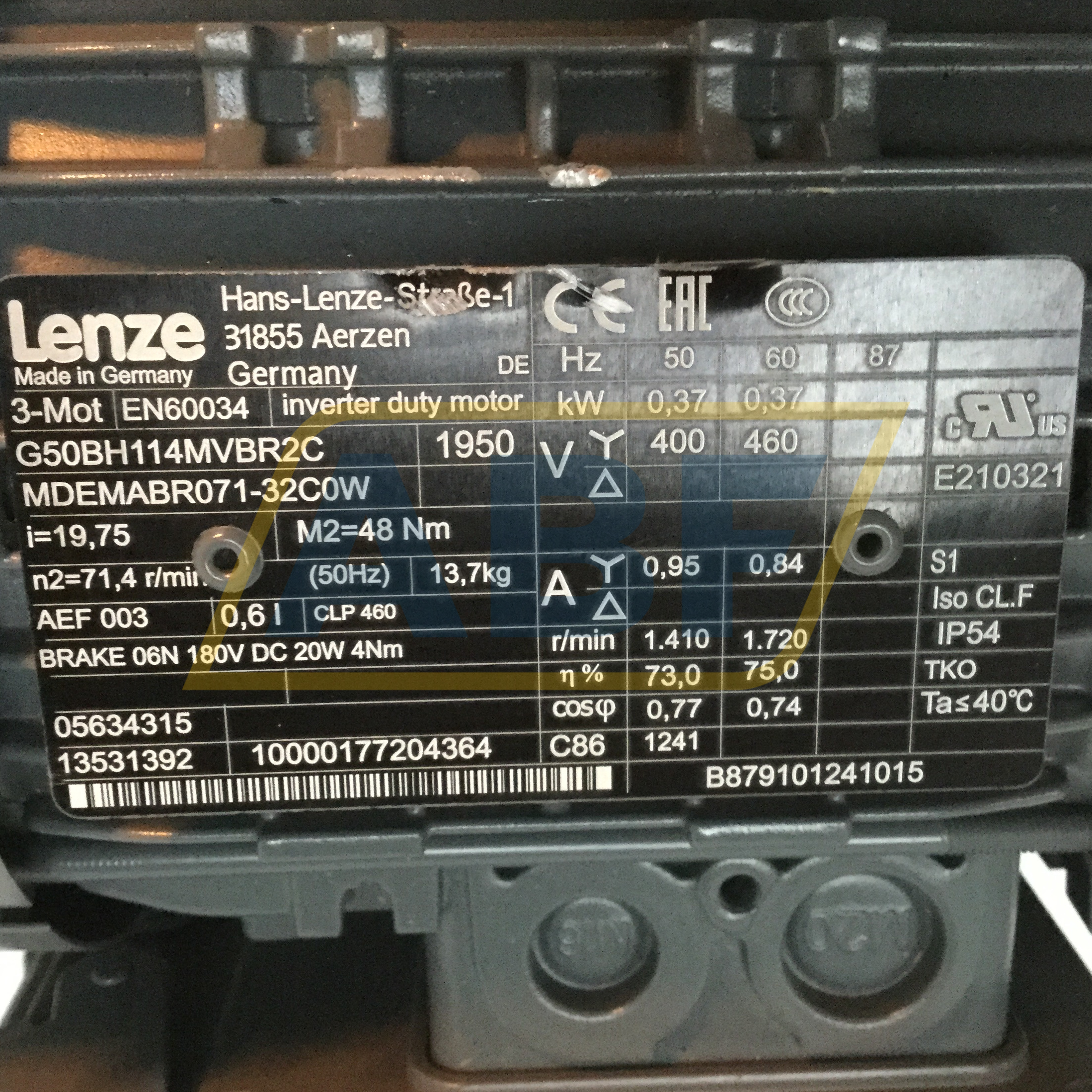 G50BH114MVBR2XMDEMABR071-32C0W Lenze