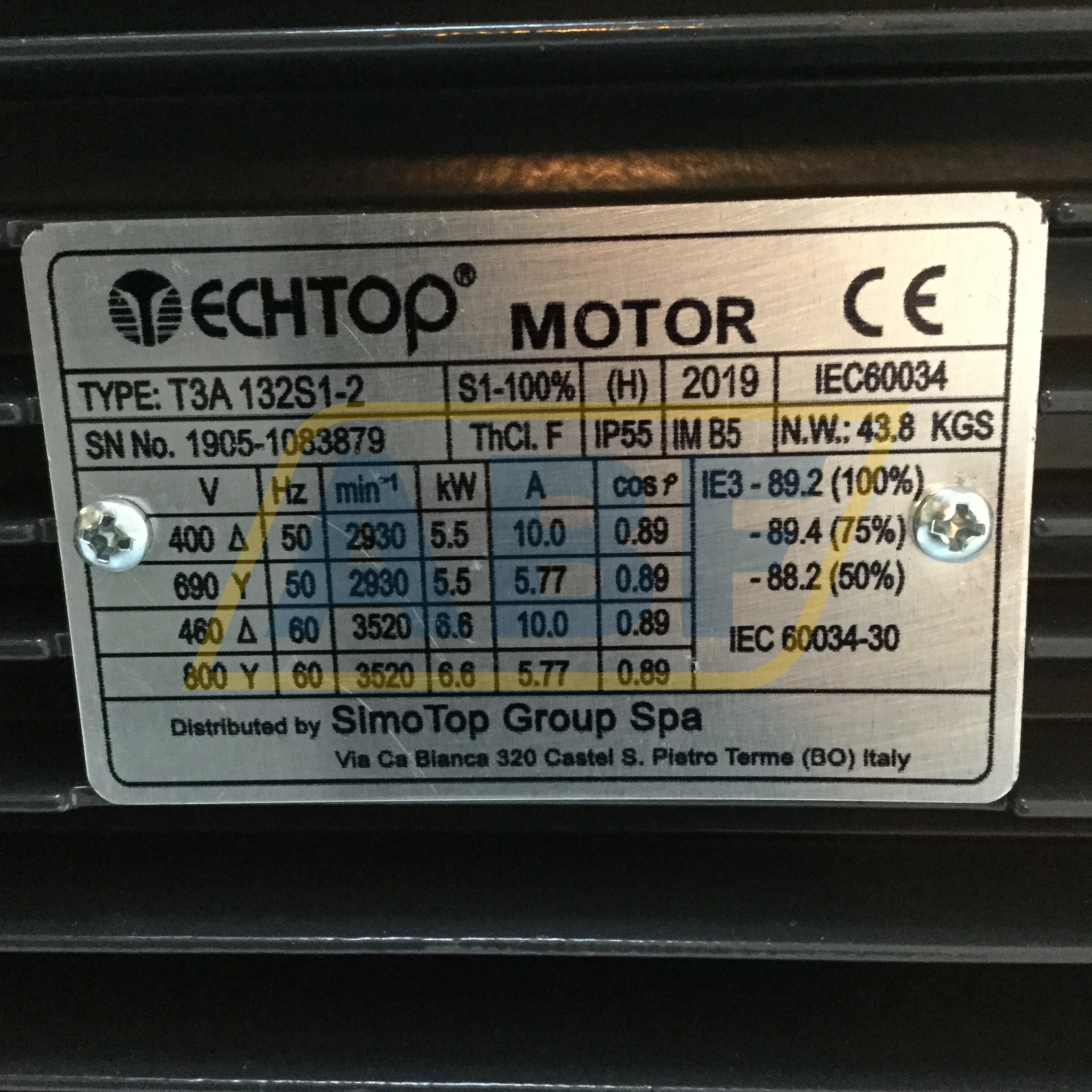 T3A132S1-2-B5 TechTop Motor