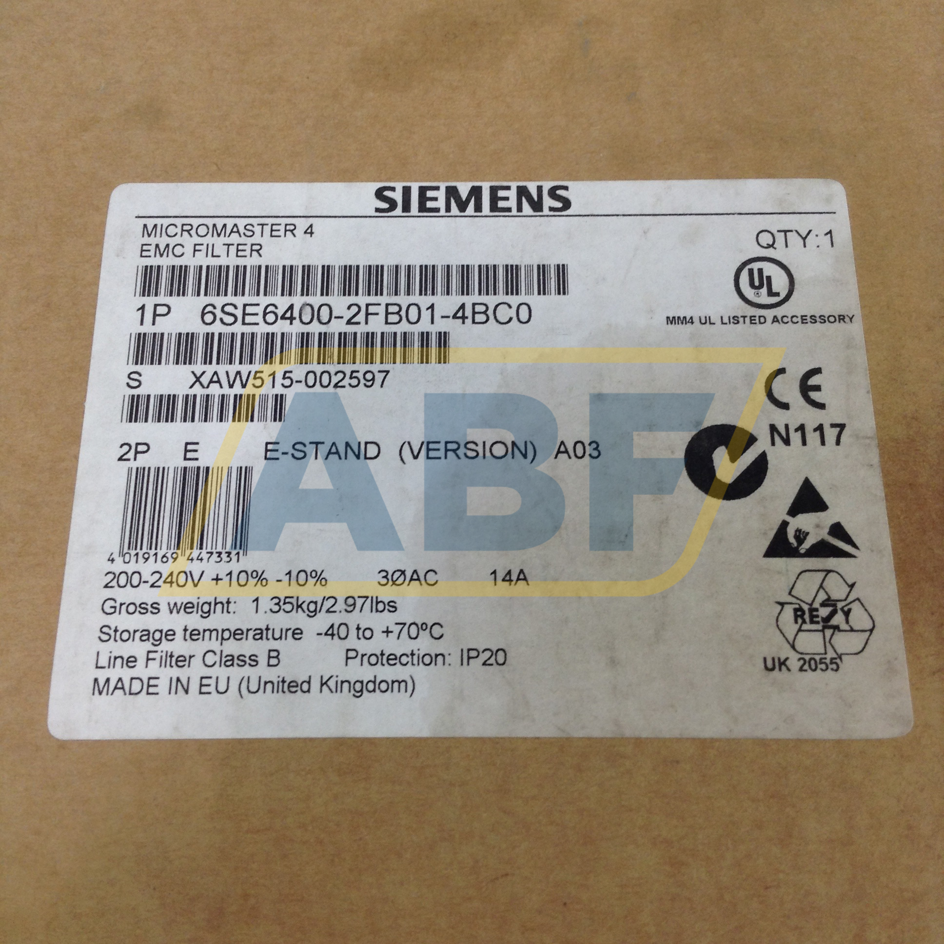 6SE6400-2FB01-4BC0 Siemens